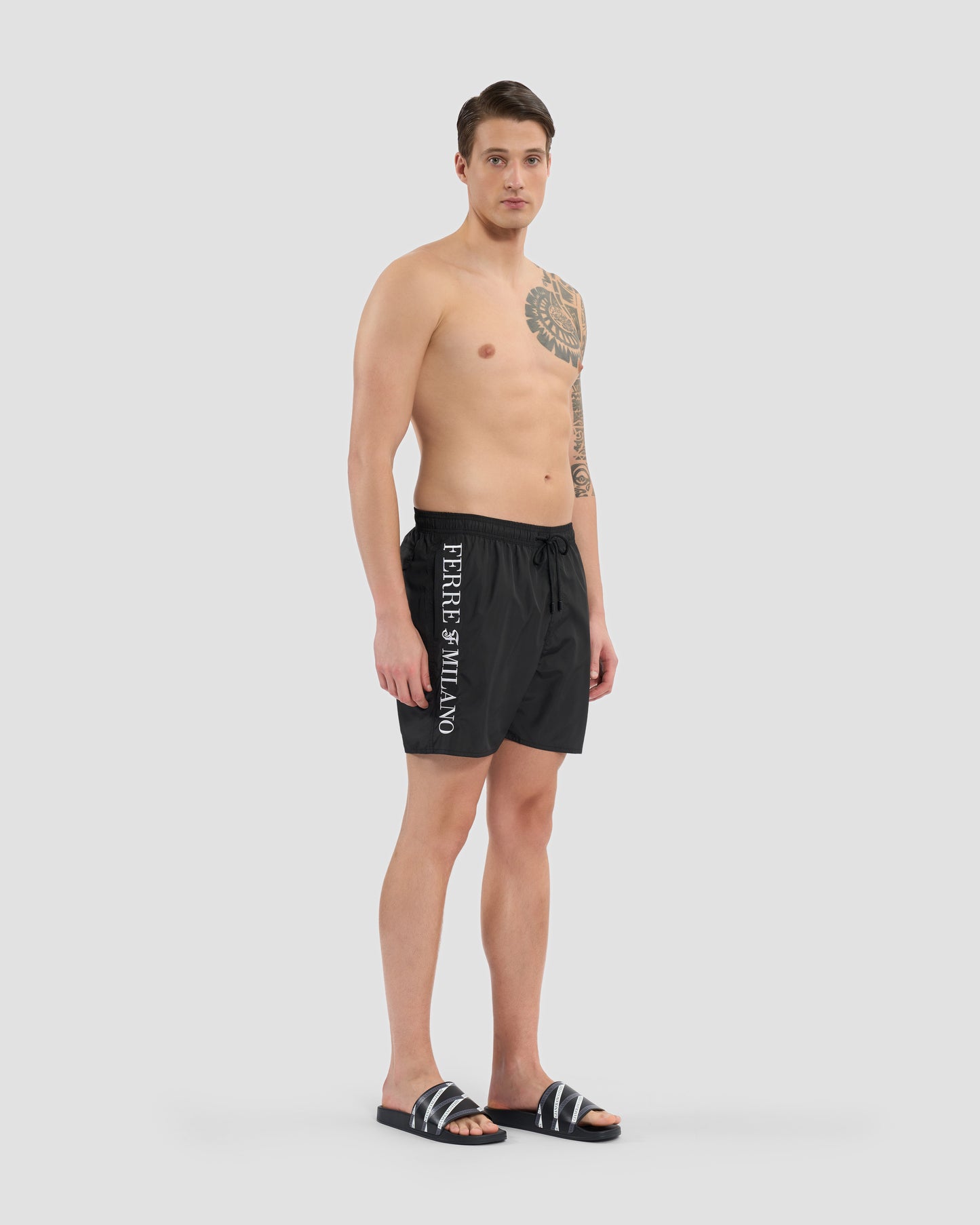 Embroidered Ferré Swim Shorts