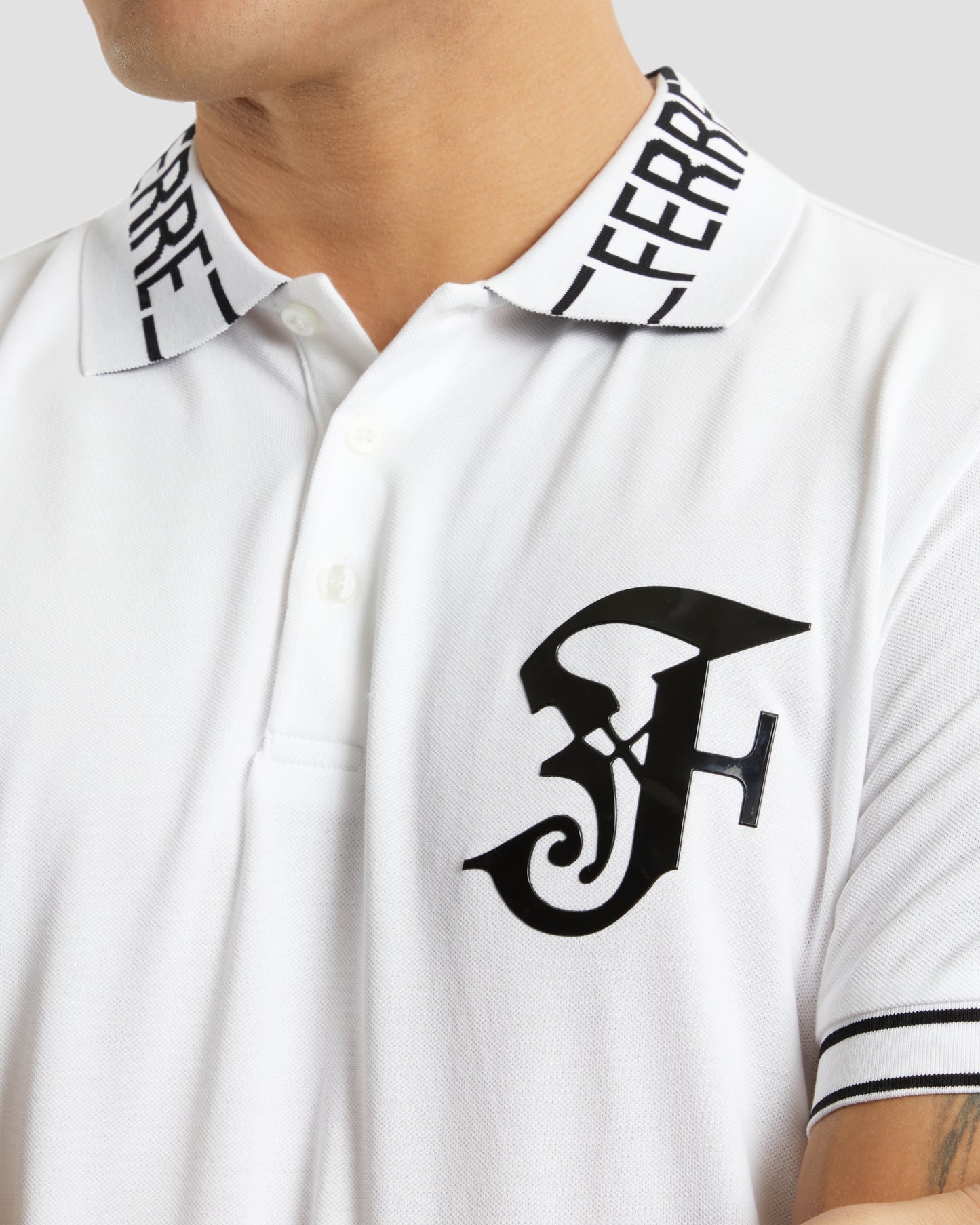 Gothic Monochrome Polo Shirt