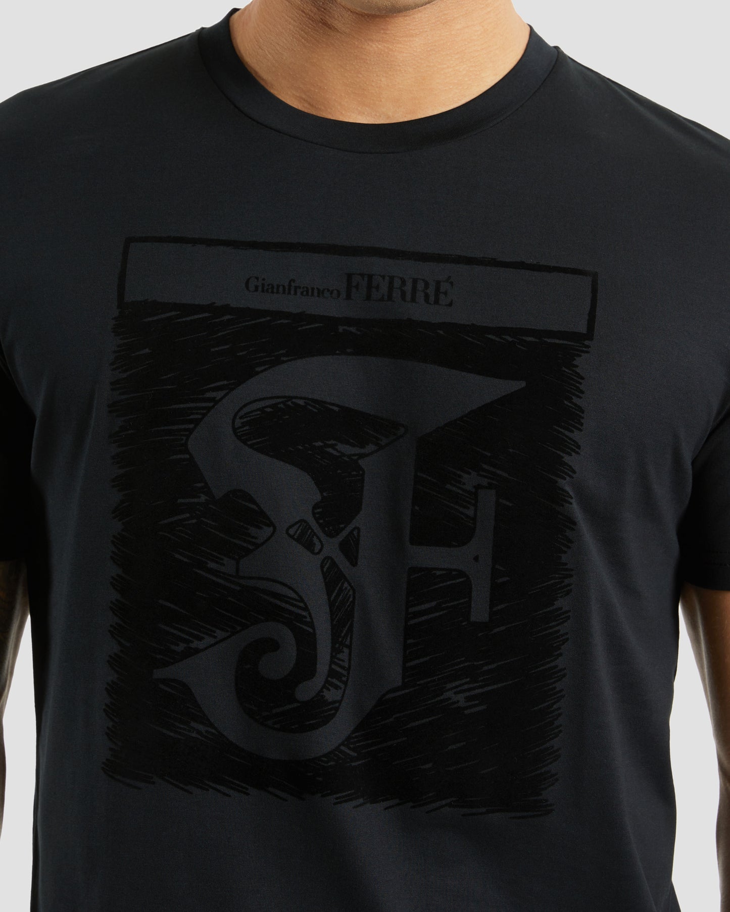 Tone-on-Tone Print T-Shirt