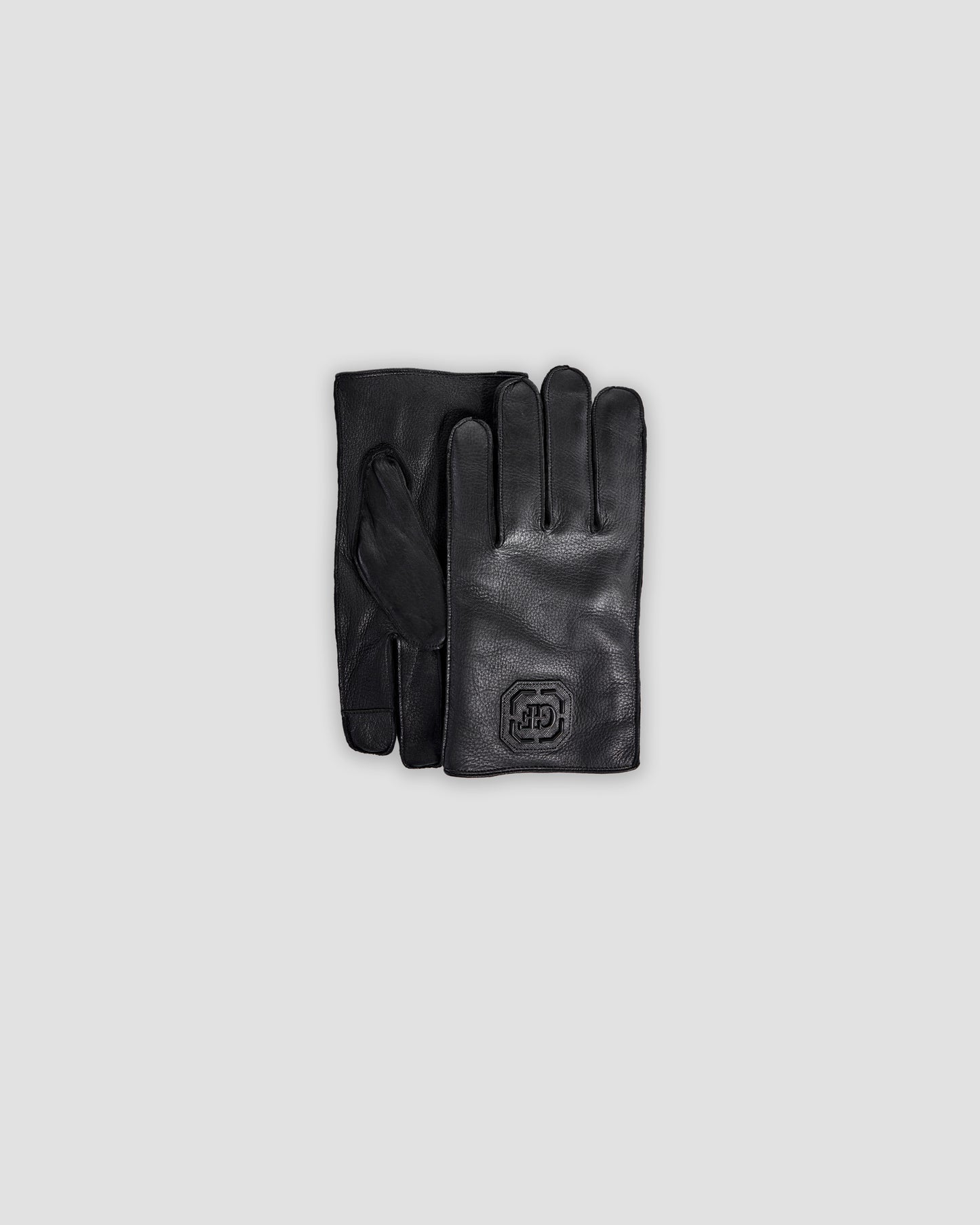 Metal Monogram Leather Gloves