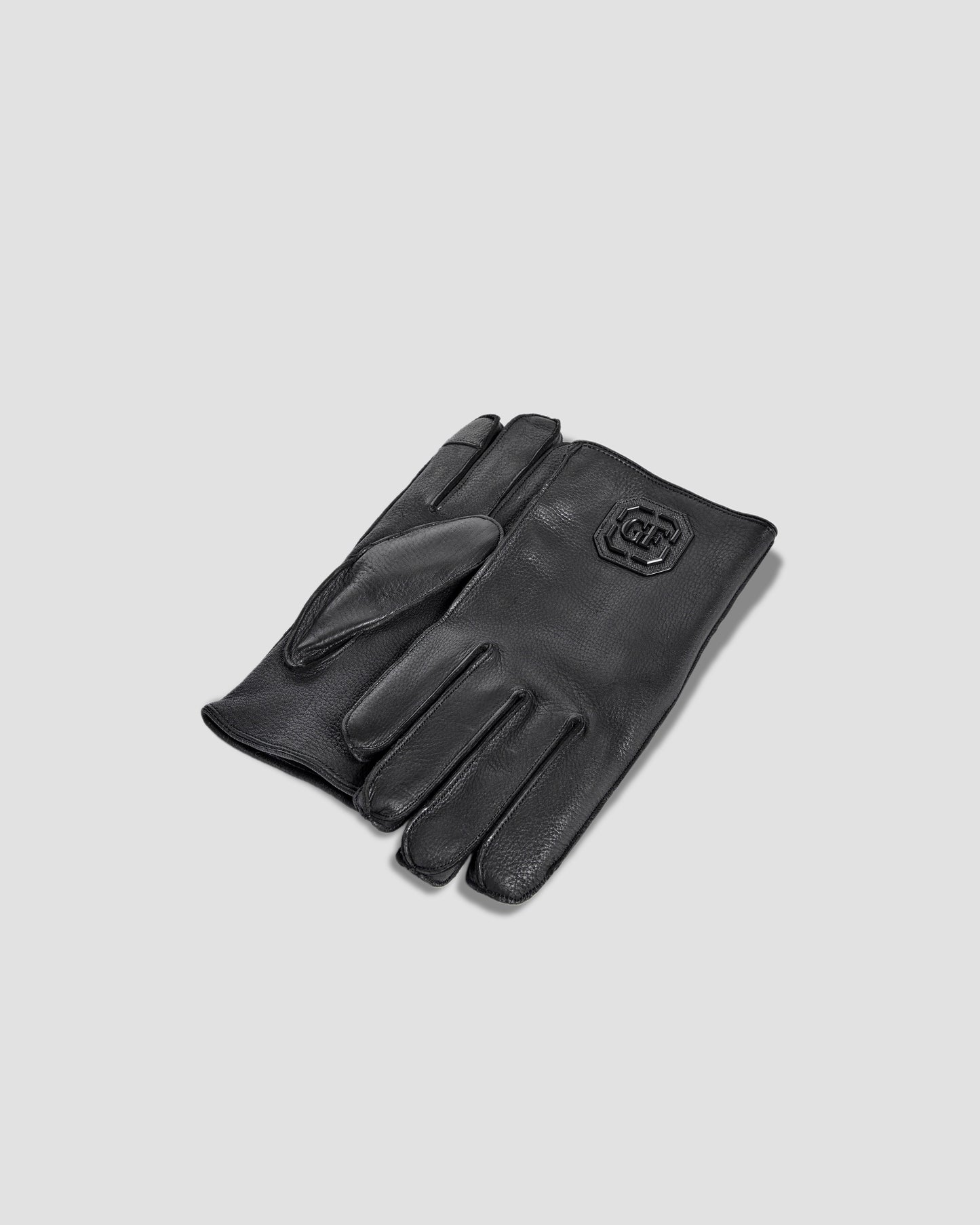 Metal Monogram Leather Gloves