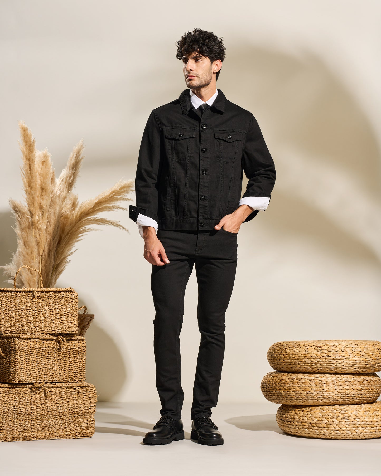 Ferre Embossed Denim Jacket