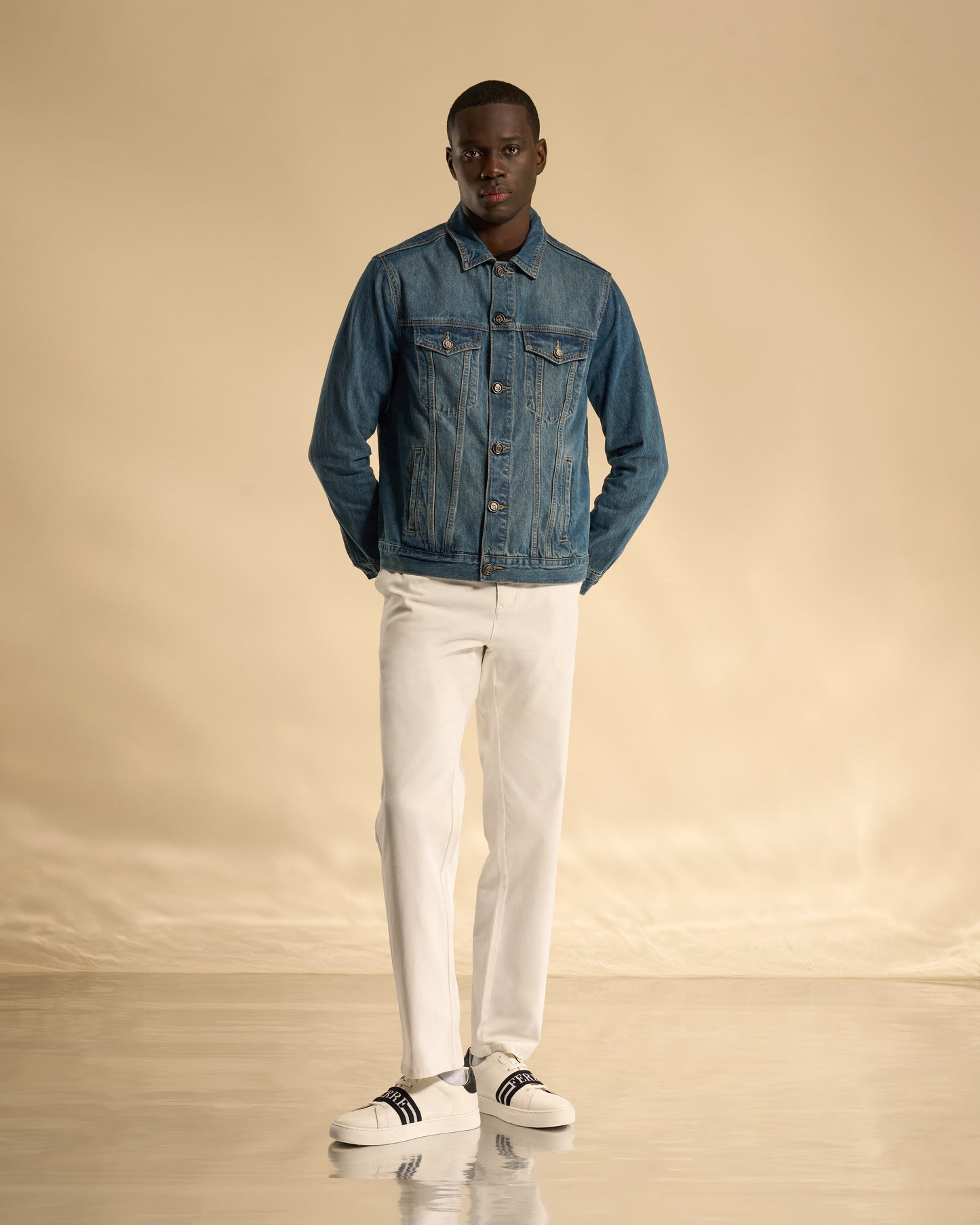 Logo Embossed Classic Denim Jacket