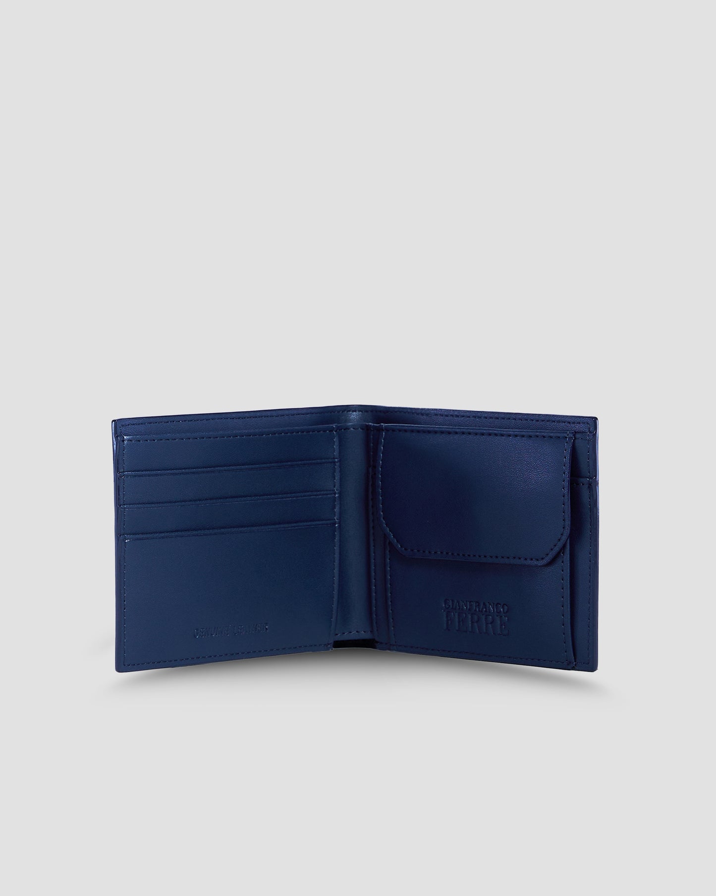 Brand Lettering Embellished Bifold Wallet - Three Slots