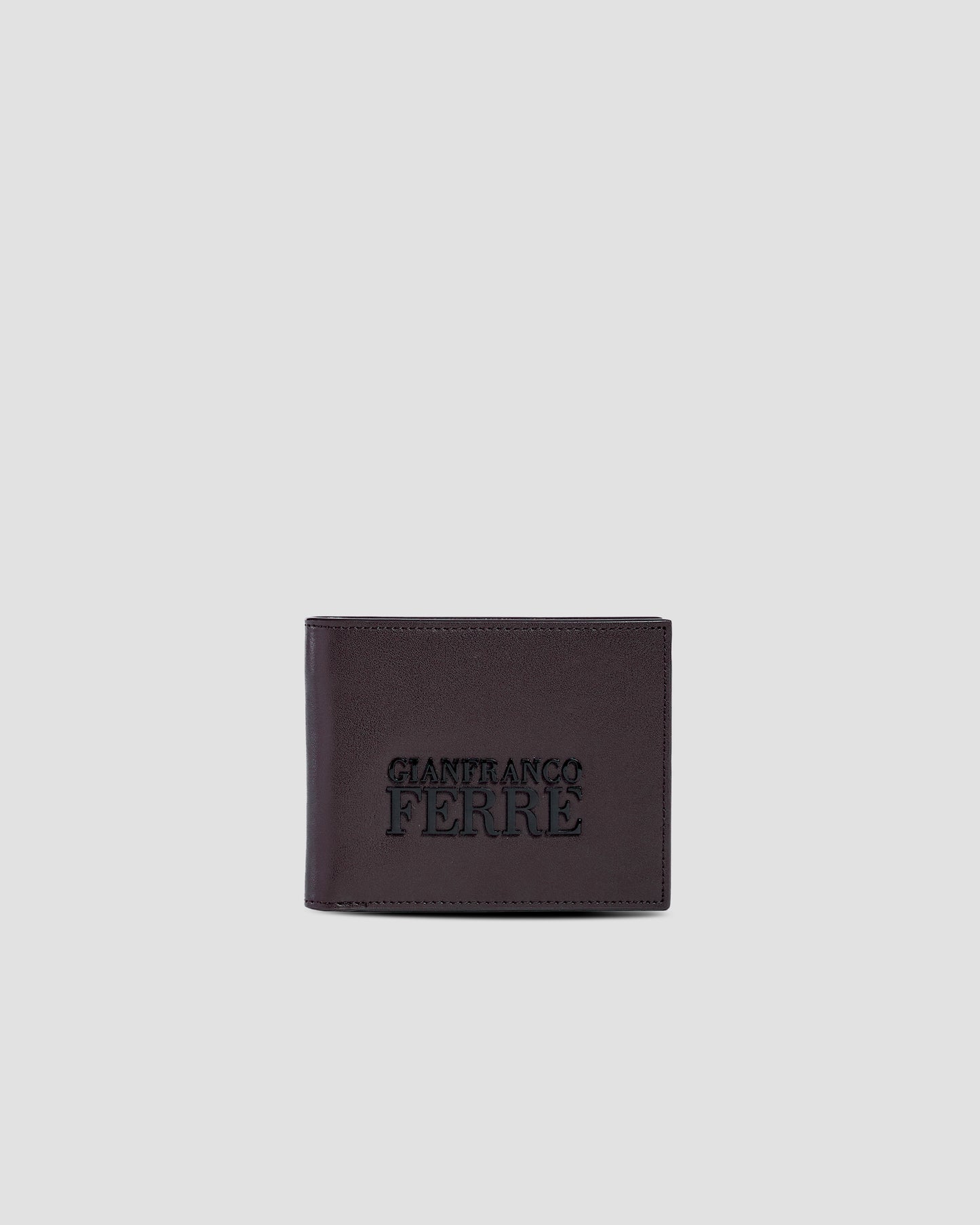 Brand Lettering Embellished Bifold Wallet - Three Slots