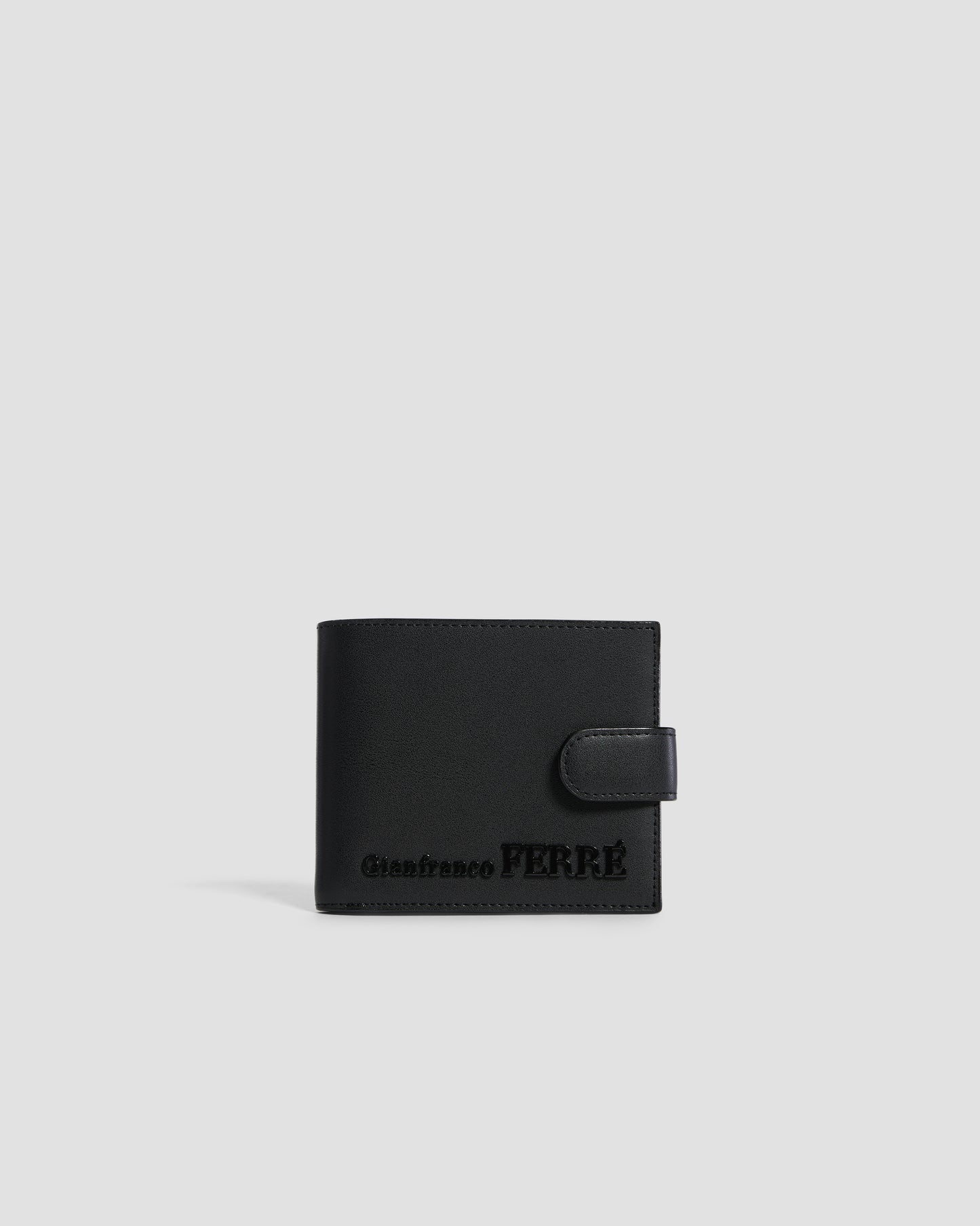 Flapped Brand Embellished Bifold Wallet - Six Slots