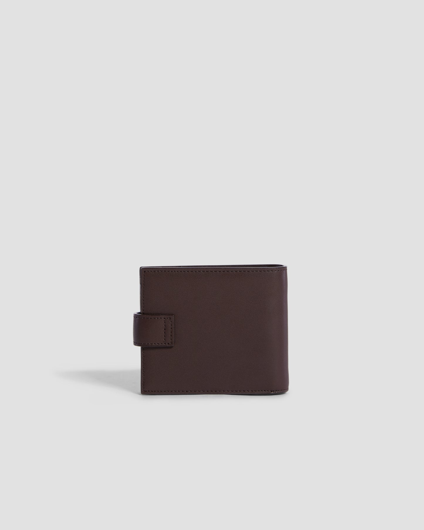 Flapped Brand Embellished Bifold Wallet - Six Slots