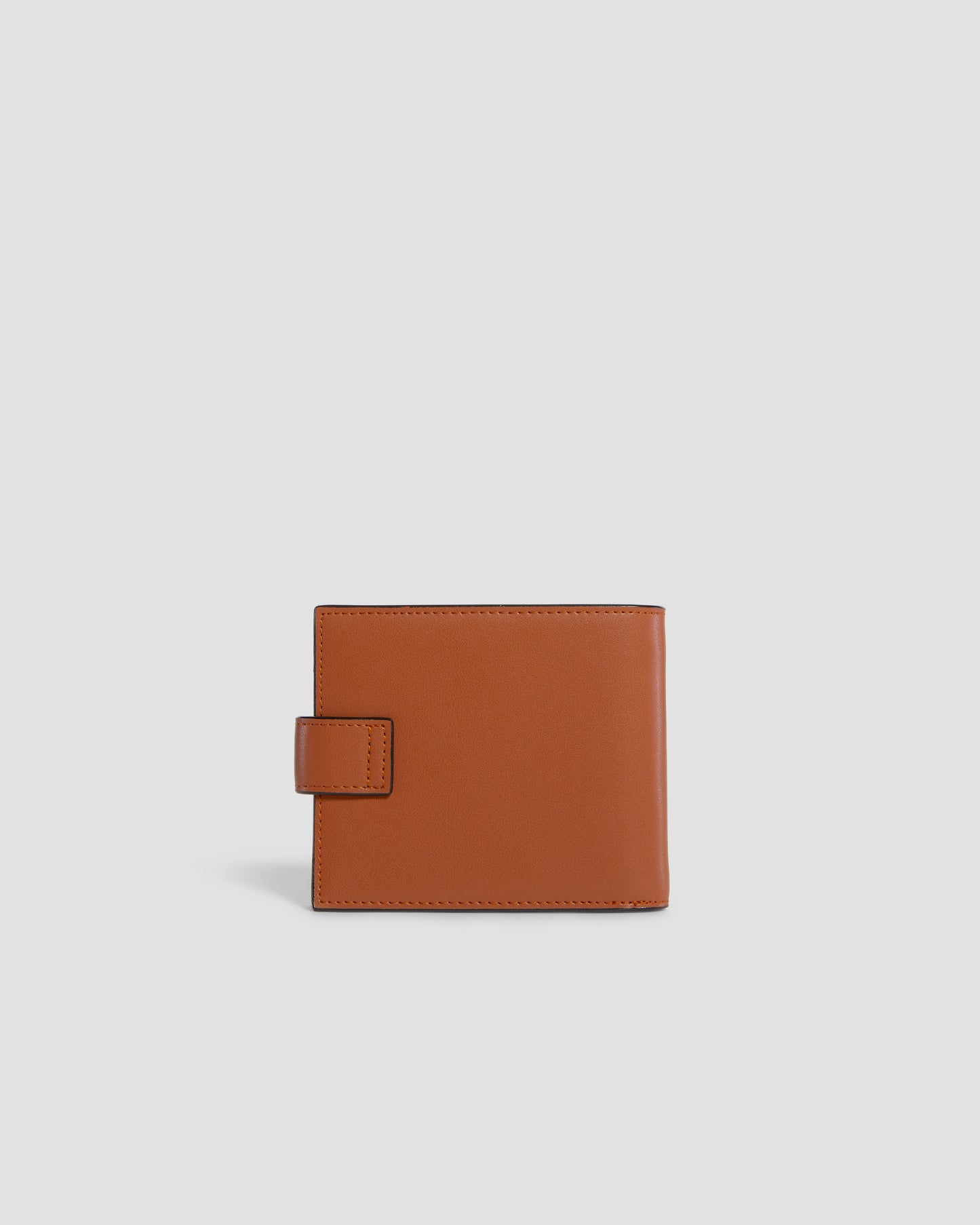 Flapped Brand Embellished Bifold Wallet - Six Slots