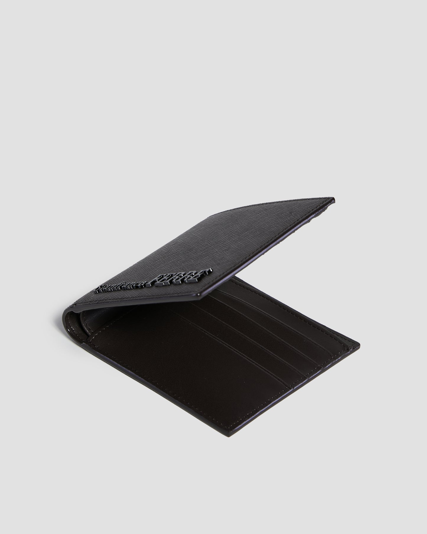 Monochrome Textured Bifold Wallet - Eight Slots
