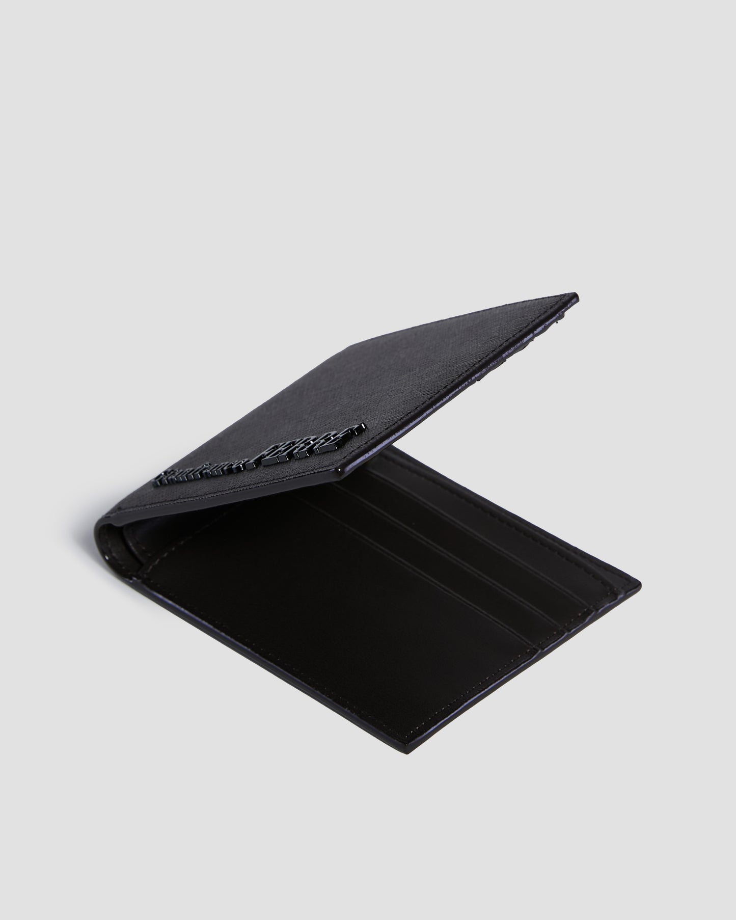 Embellished Textured Bifold Wallet - Six Slots