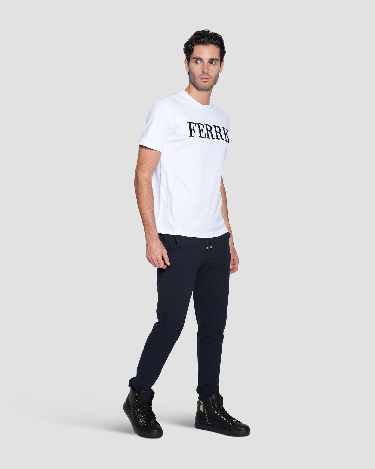 Ferré Logo Embroidery T-Shirt
