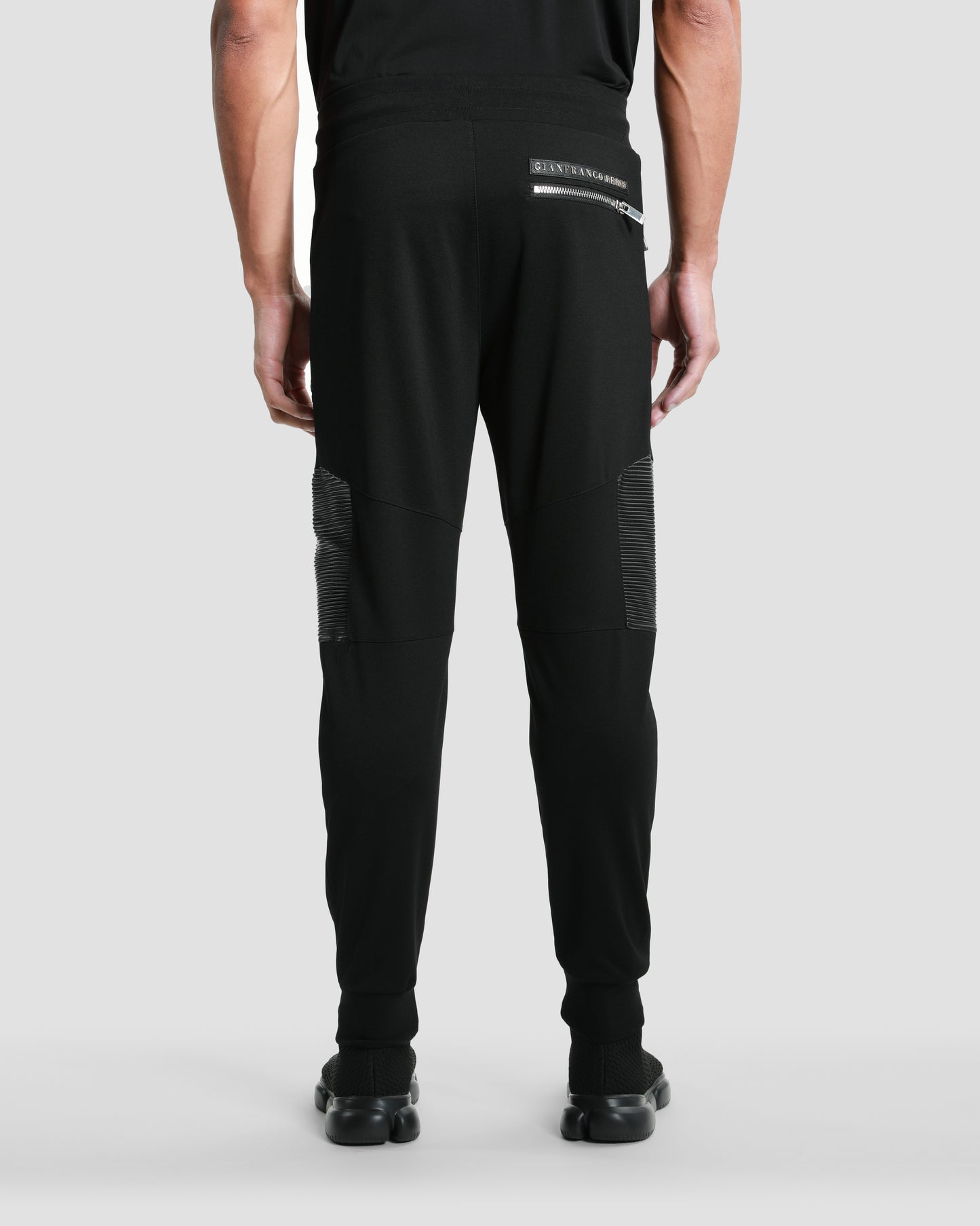 Leather Paneled Track Pants