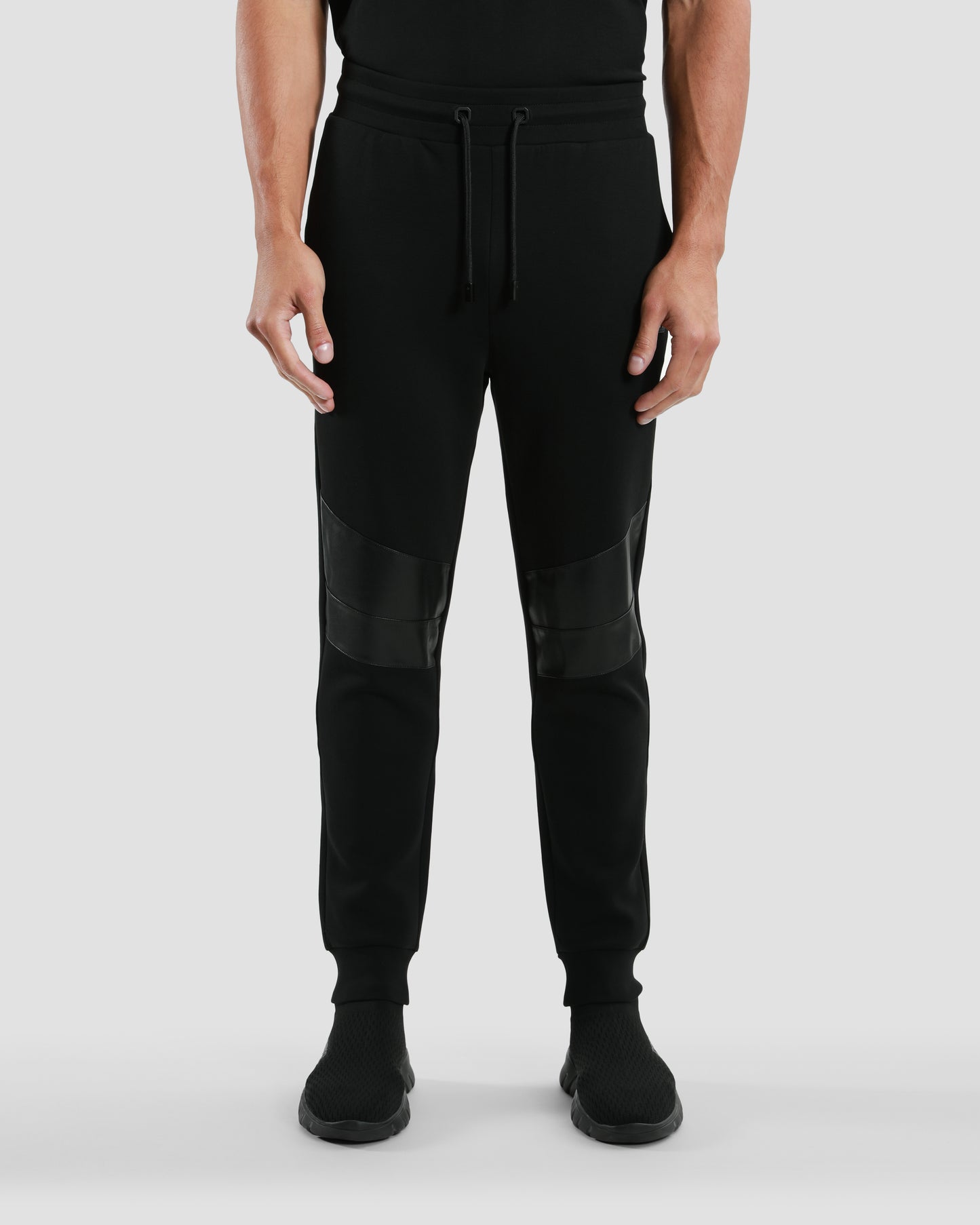 Leather Paneled Track Pants