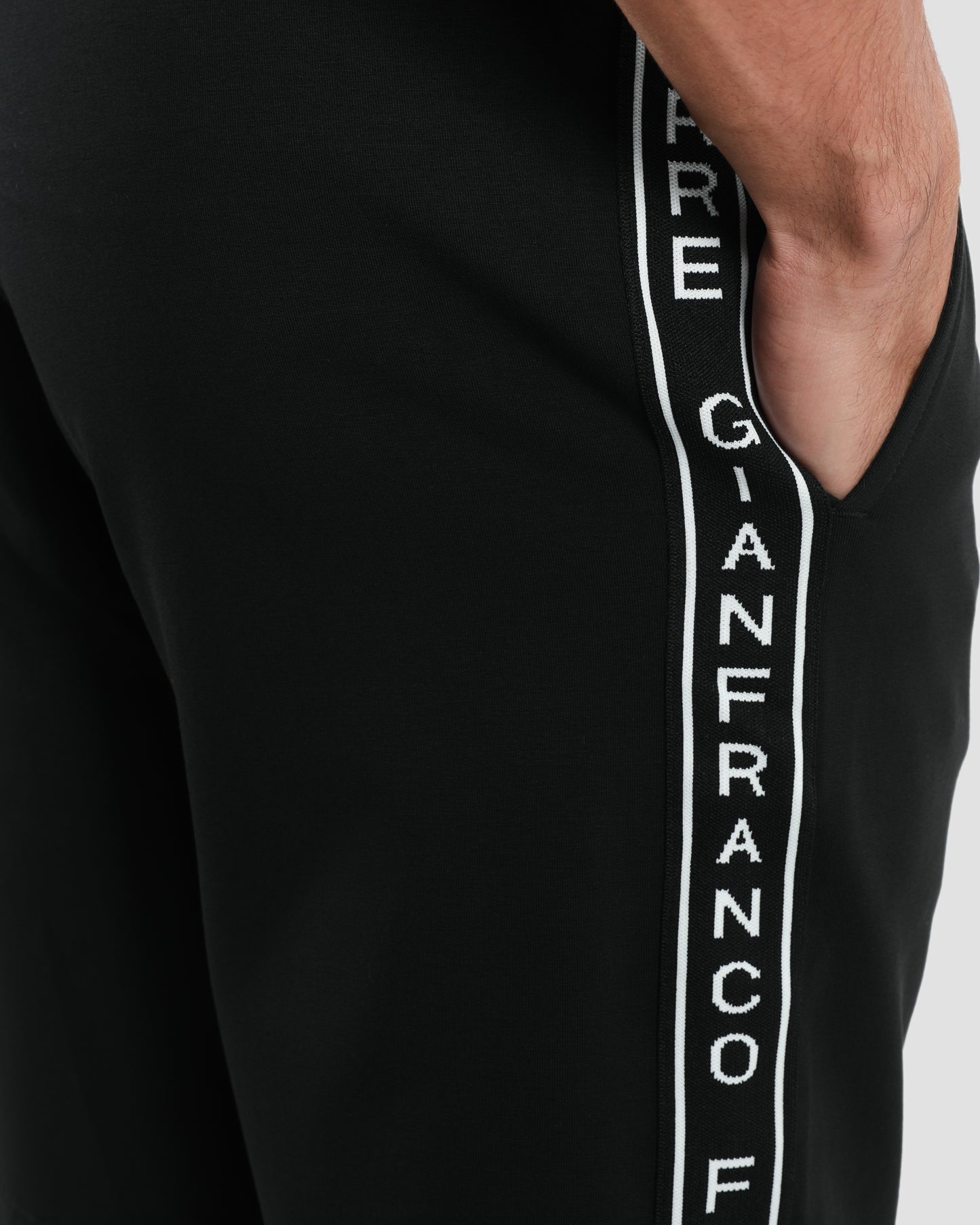 Brand Tapered Side Track Shorts