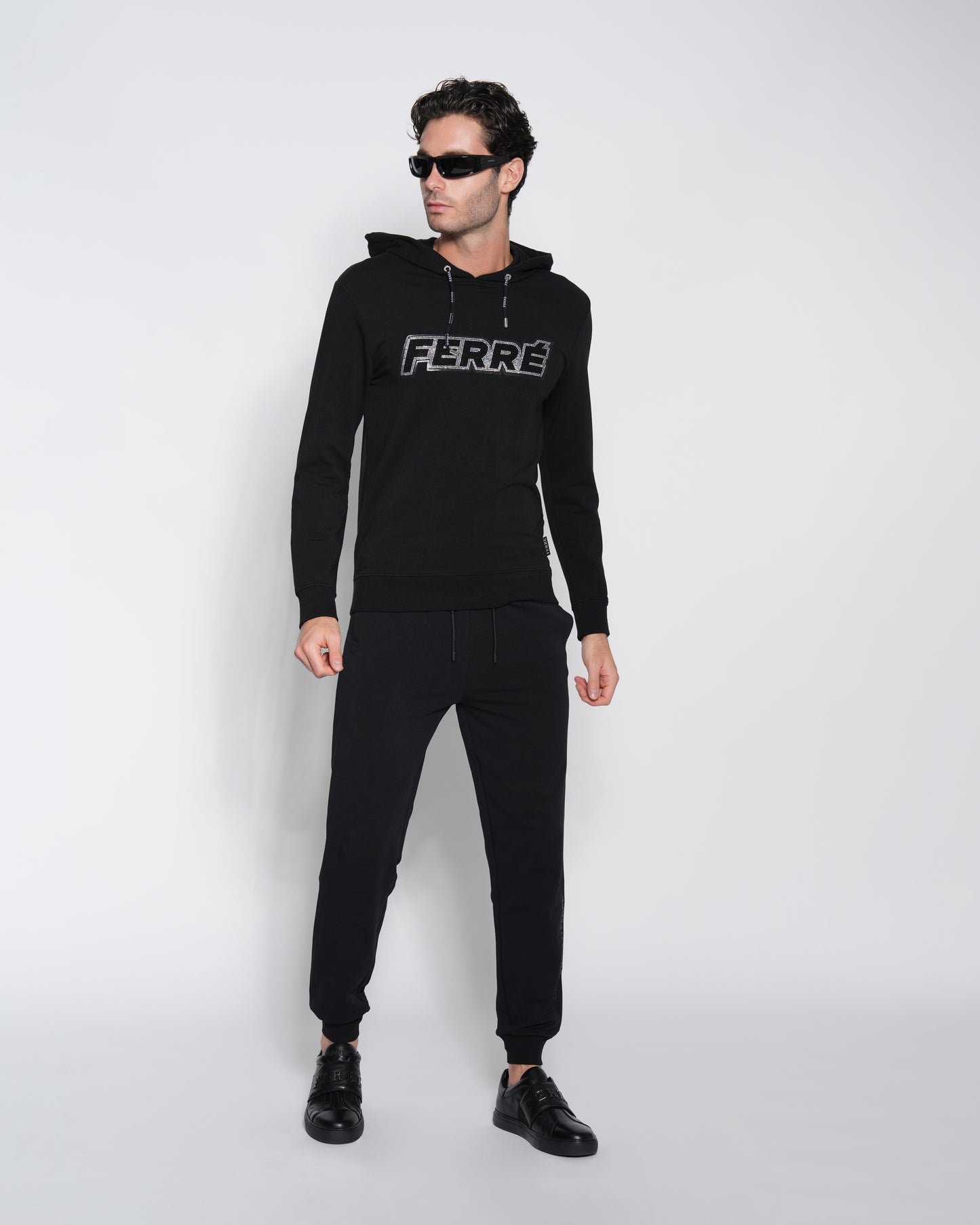Embellished Logo Hoodie Jacket