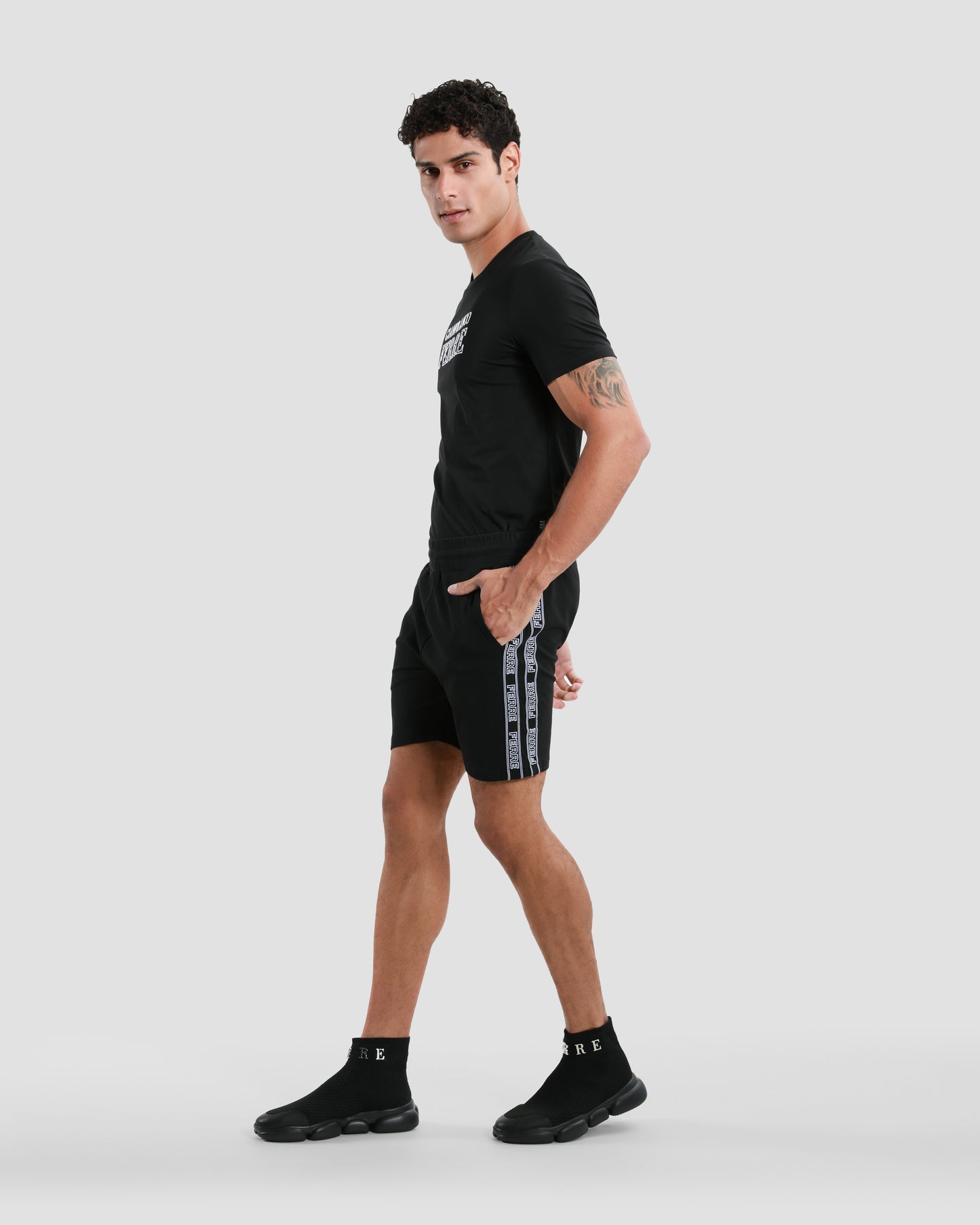 Logo Taper Track Shorts