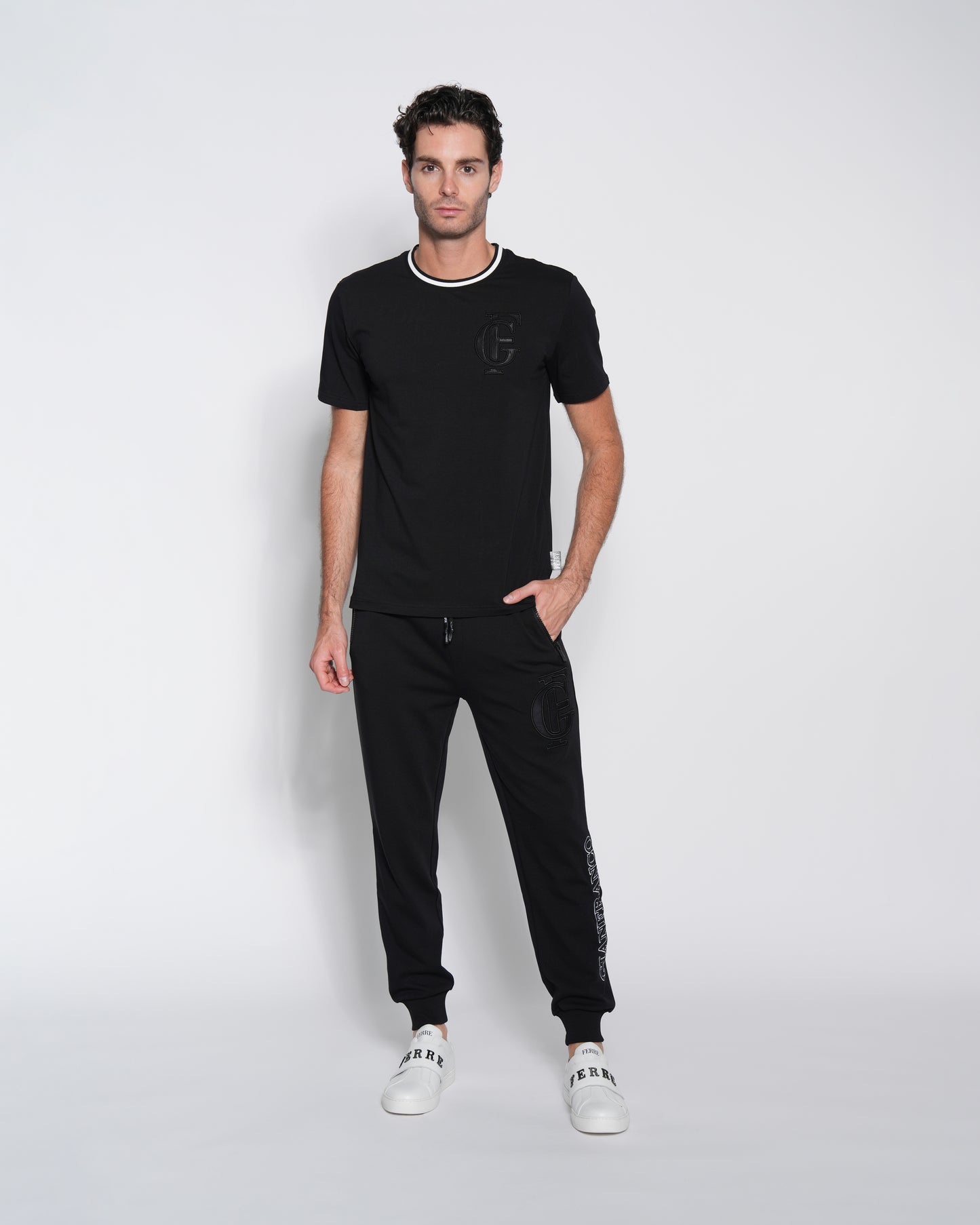 Embroidered and Printed Logo Track Pants