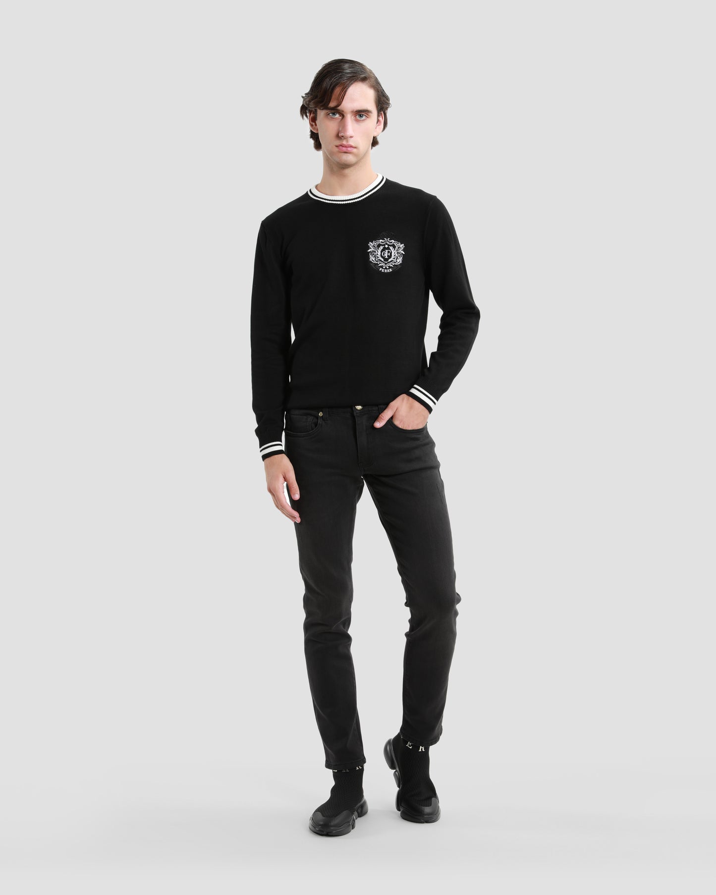 Solid Tone Slim Fit Jeans