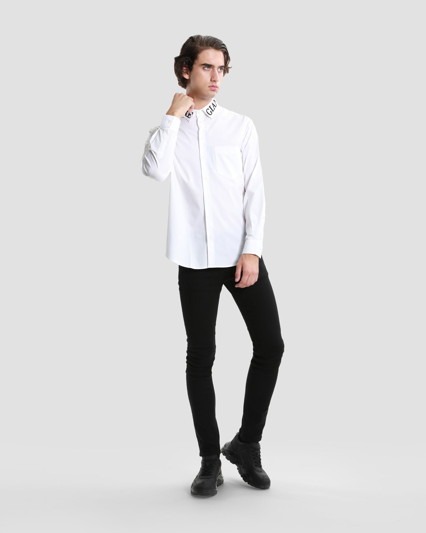 Embroidered Collar Shirt