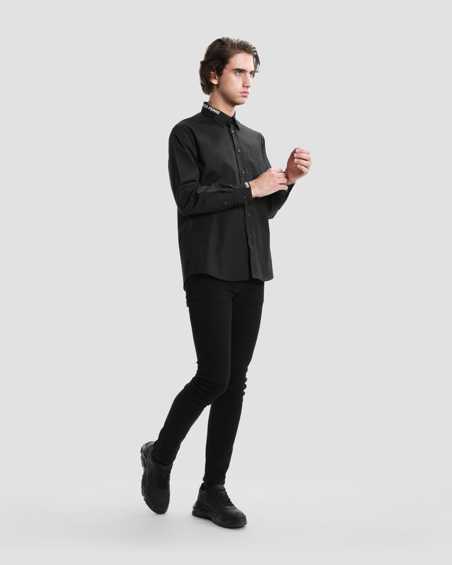 Brand Printed Collar Shirt