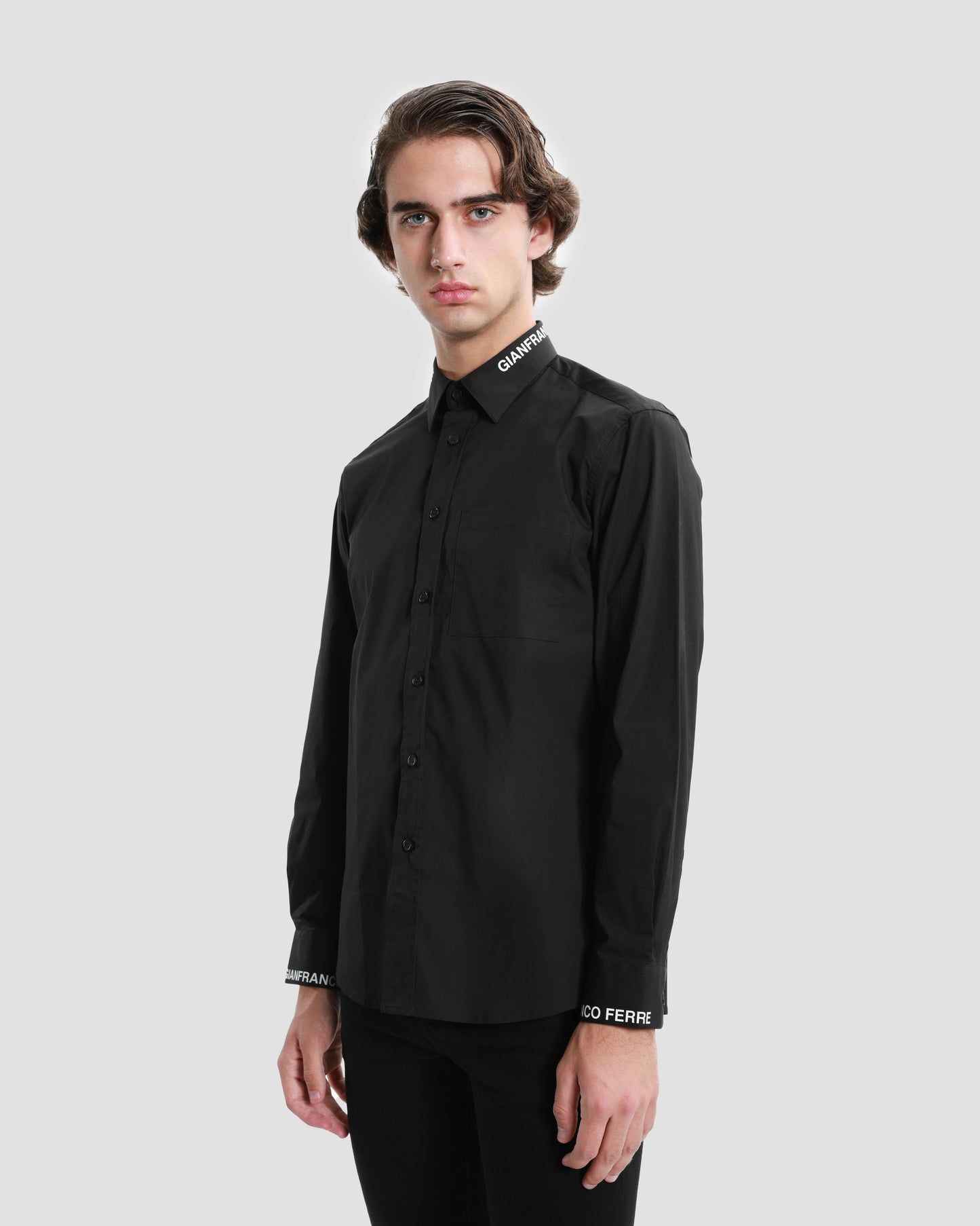 Brand Printed Collar Shirt