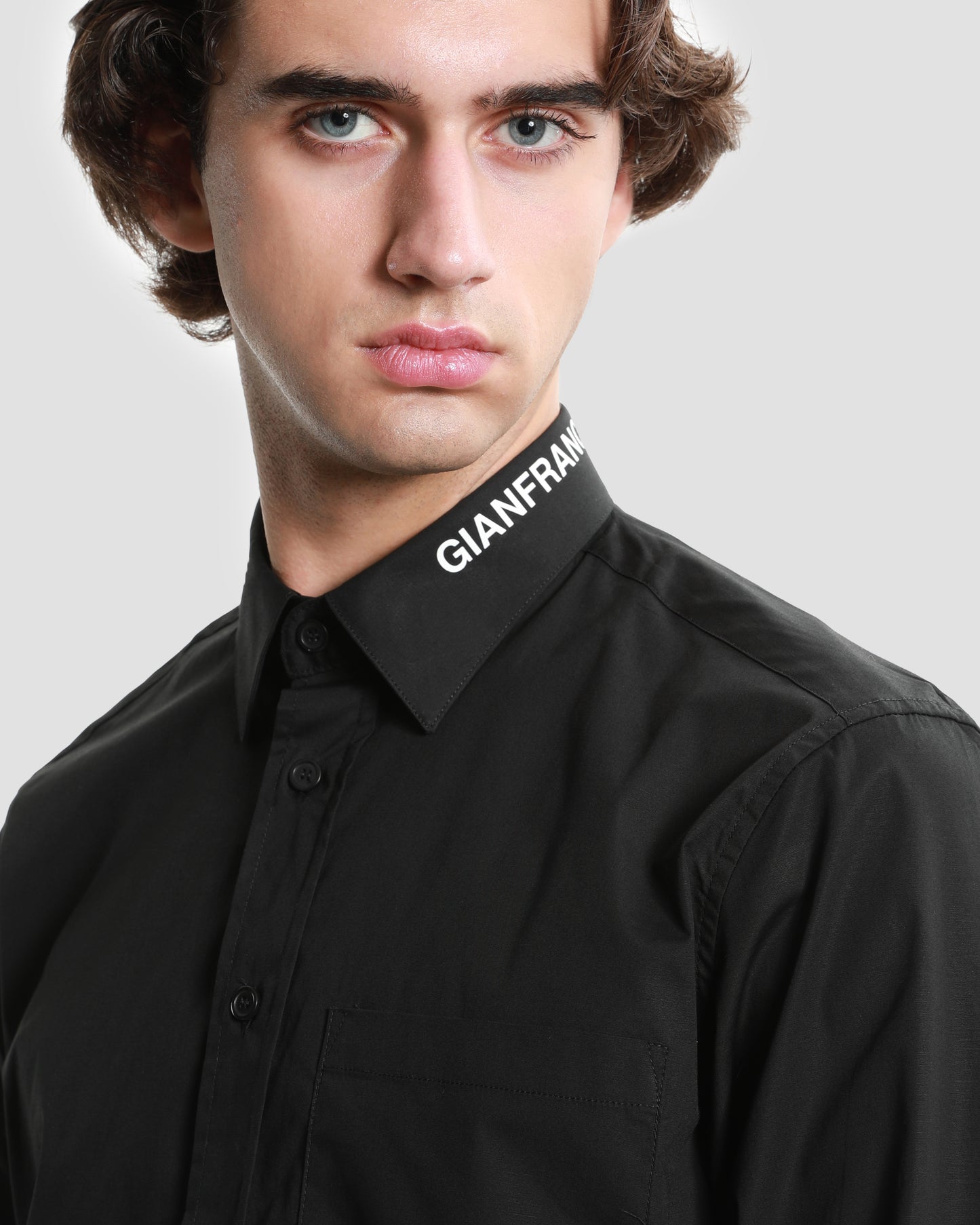 Brand Printed Collar Shirt