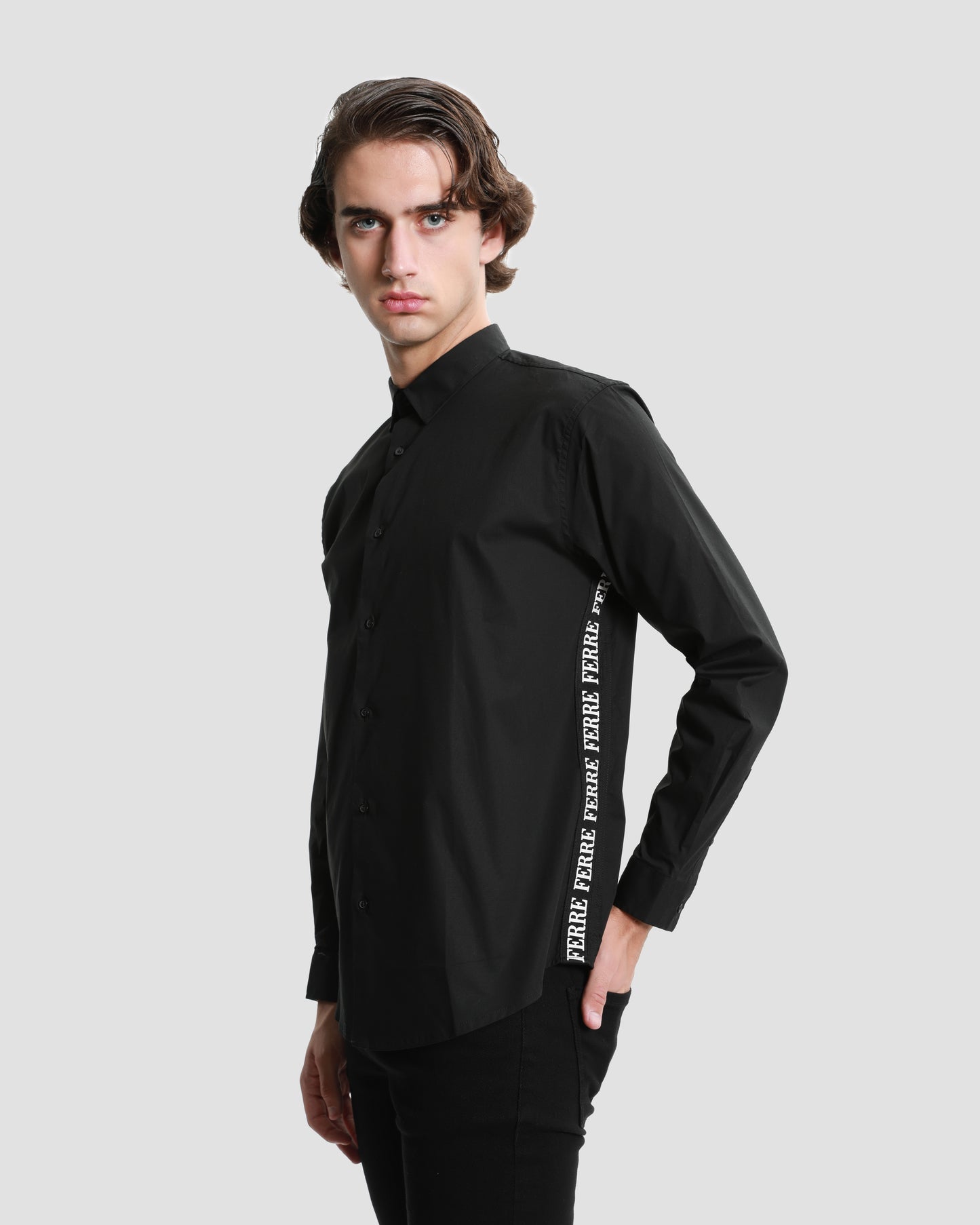 Side Logo Tapered Shirt