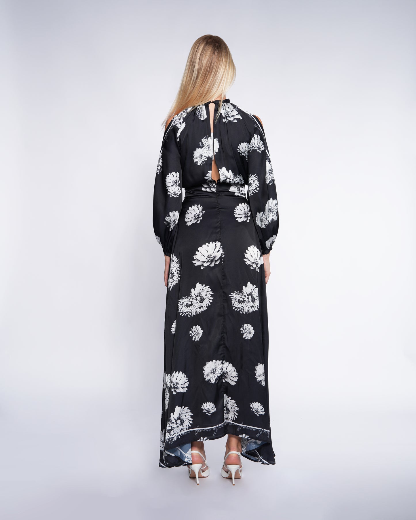 Floral Cut-Out Maxi Dress