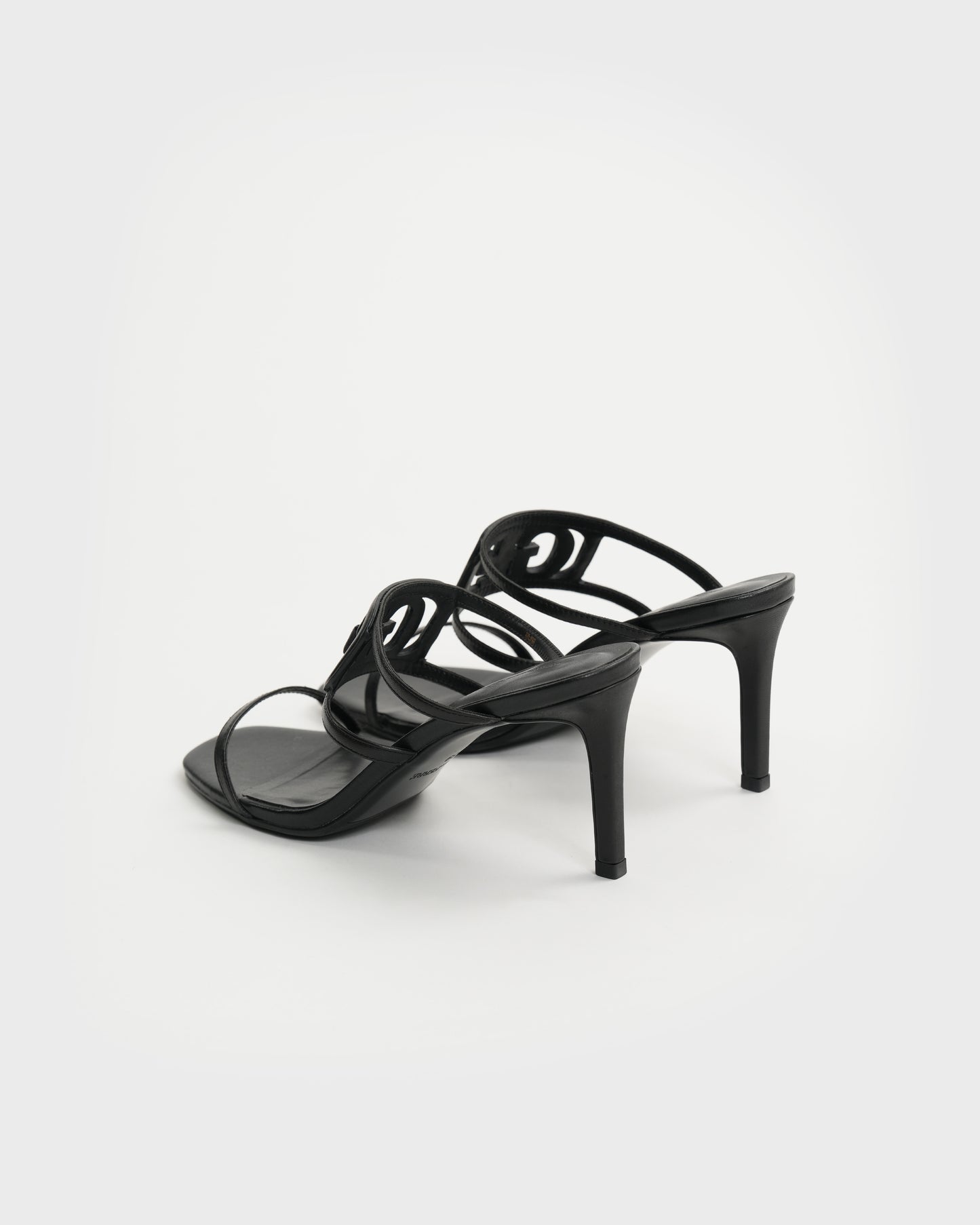 Logo Cut-out Heeled Sandals