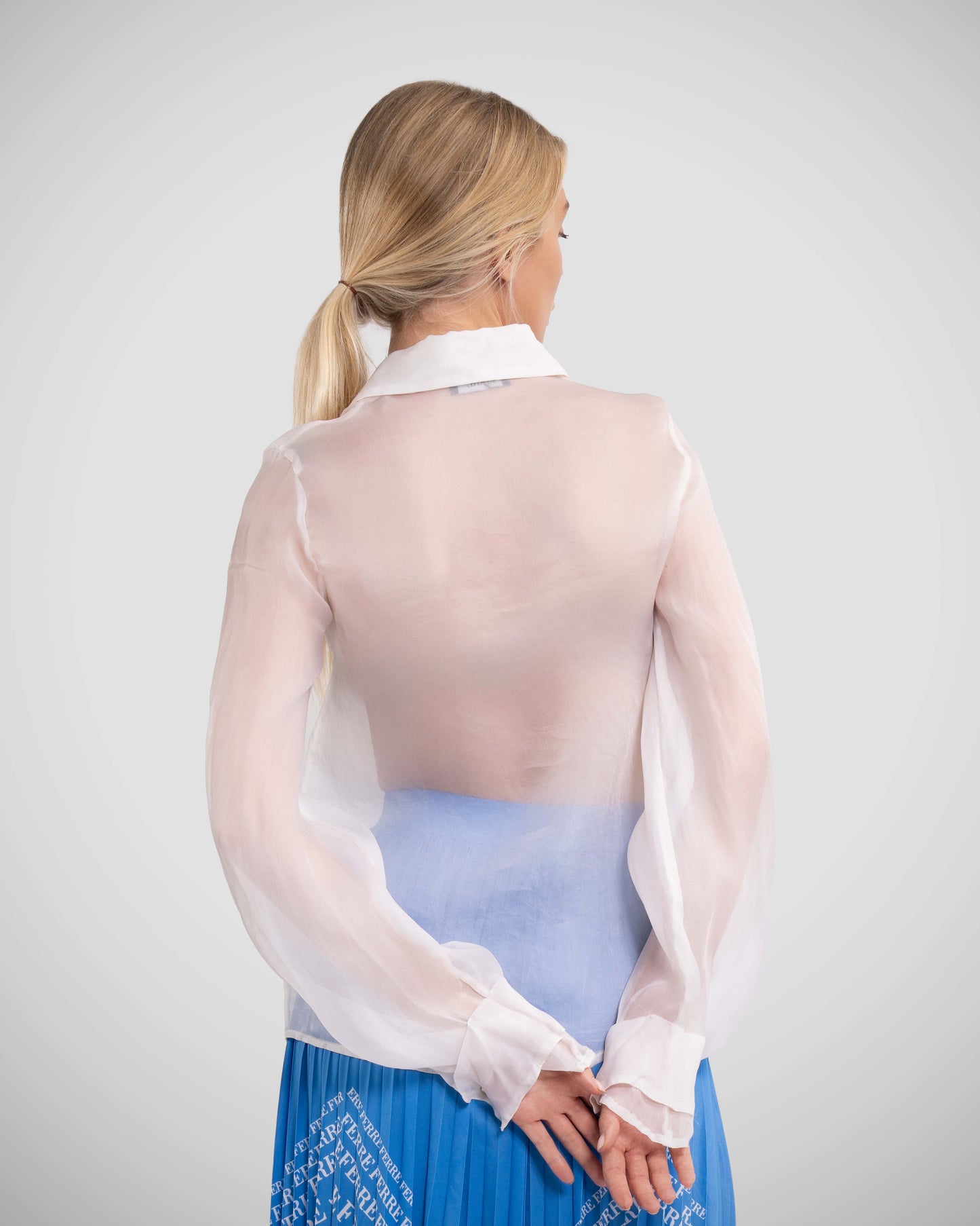 White Sheer Silk Shirt