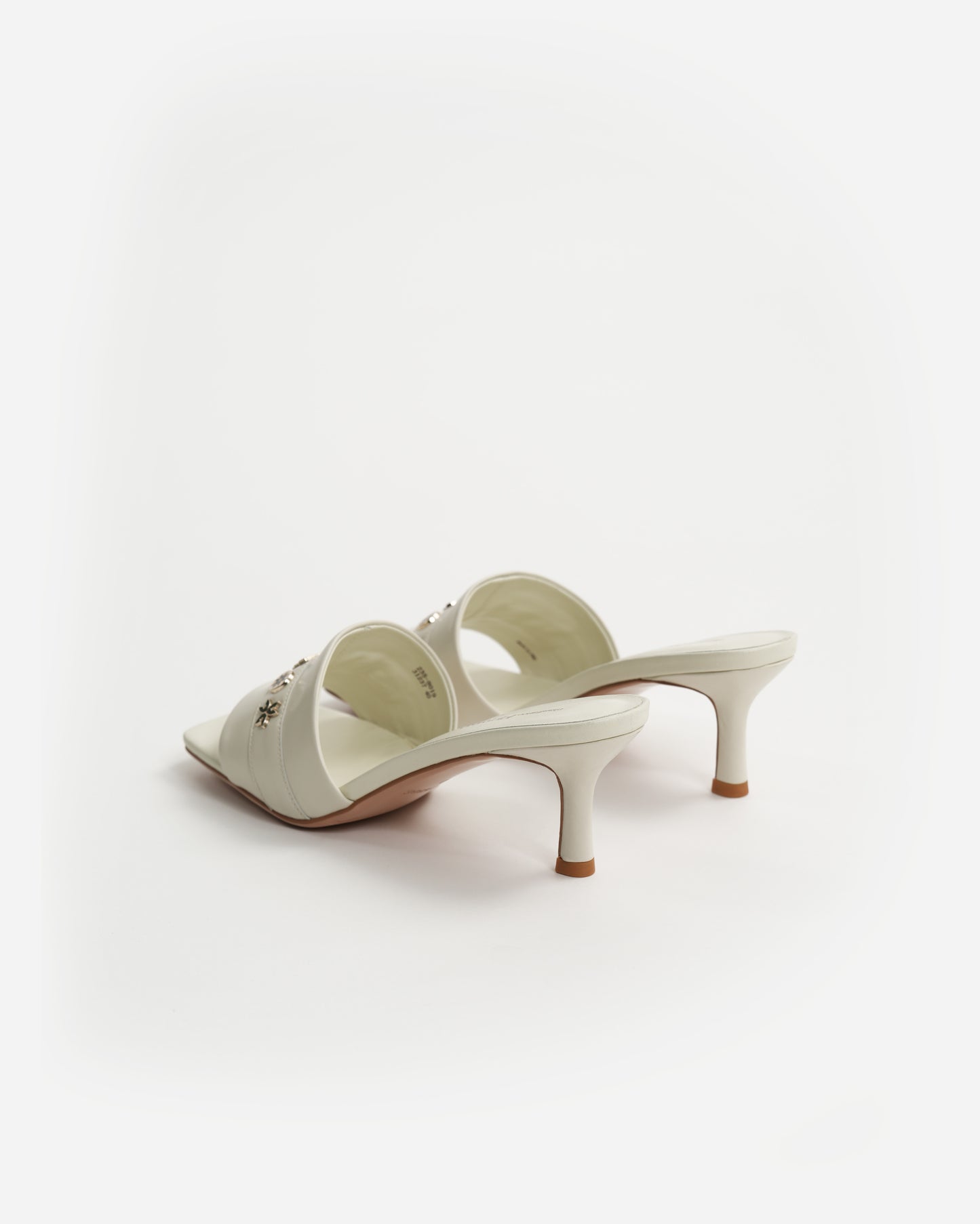 Logo-Studded Heeled Sandals