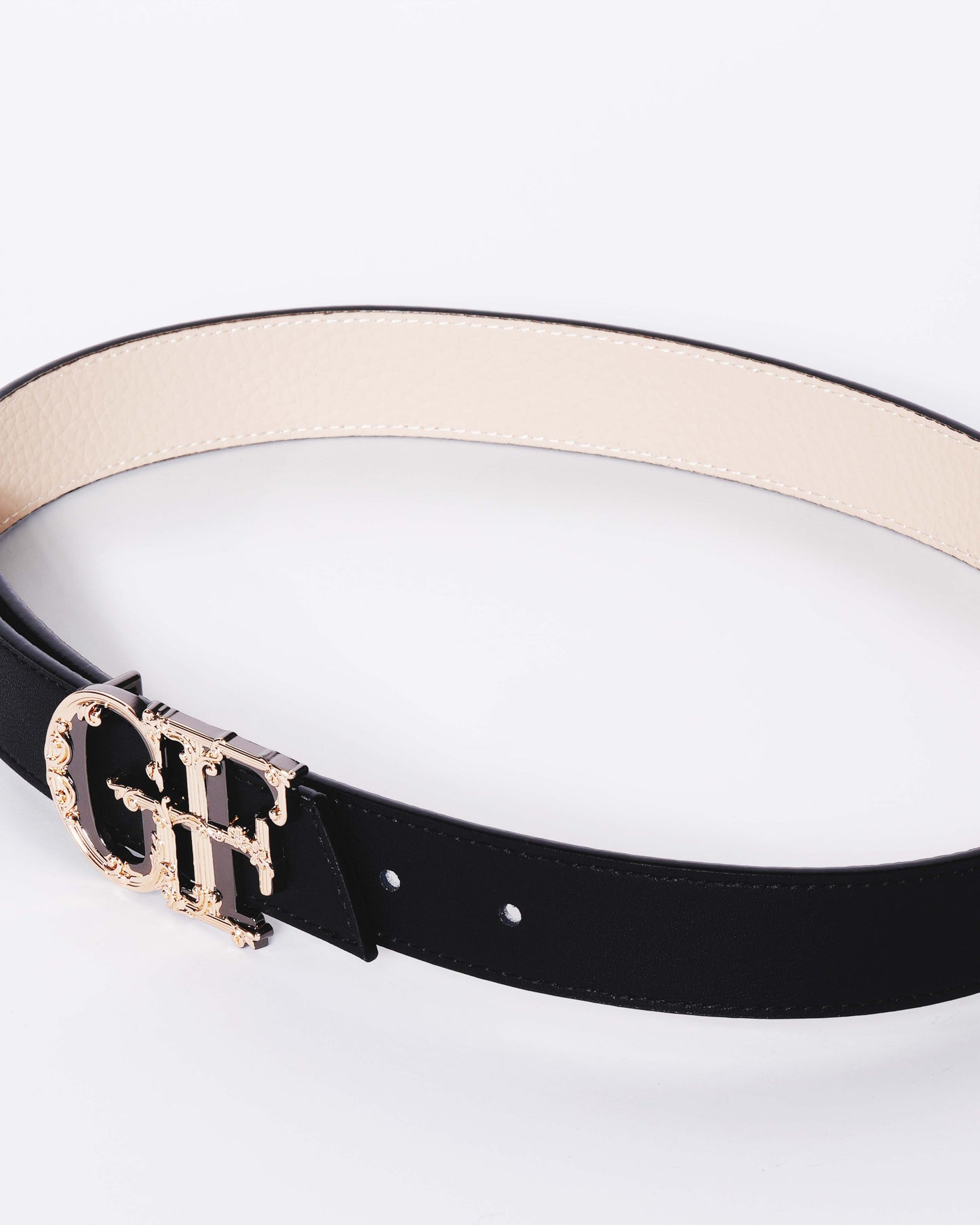 Baroque Logo Leather Belt