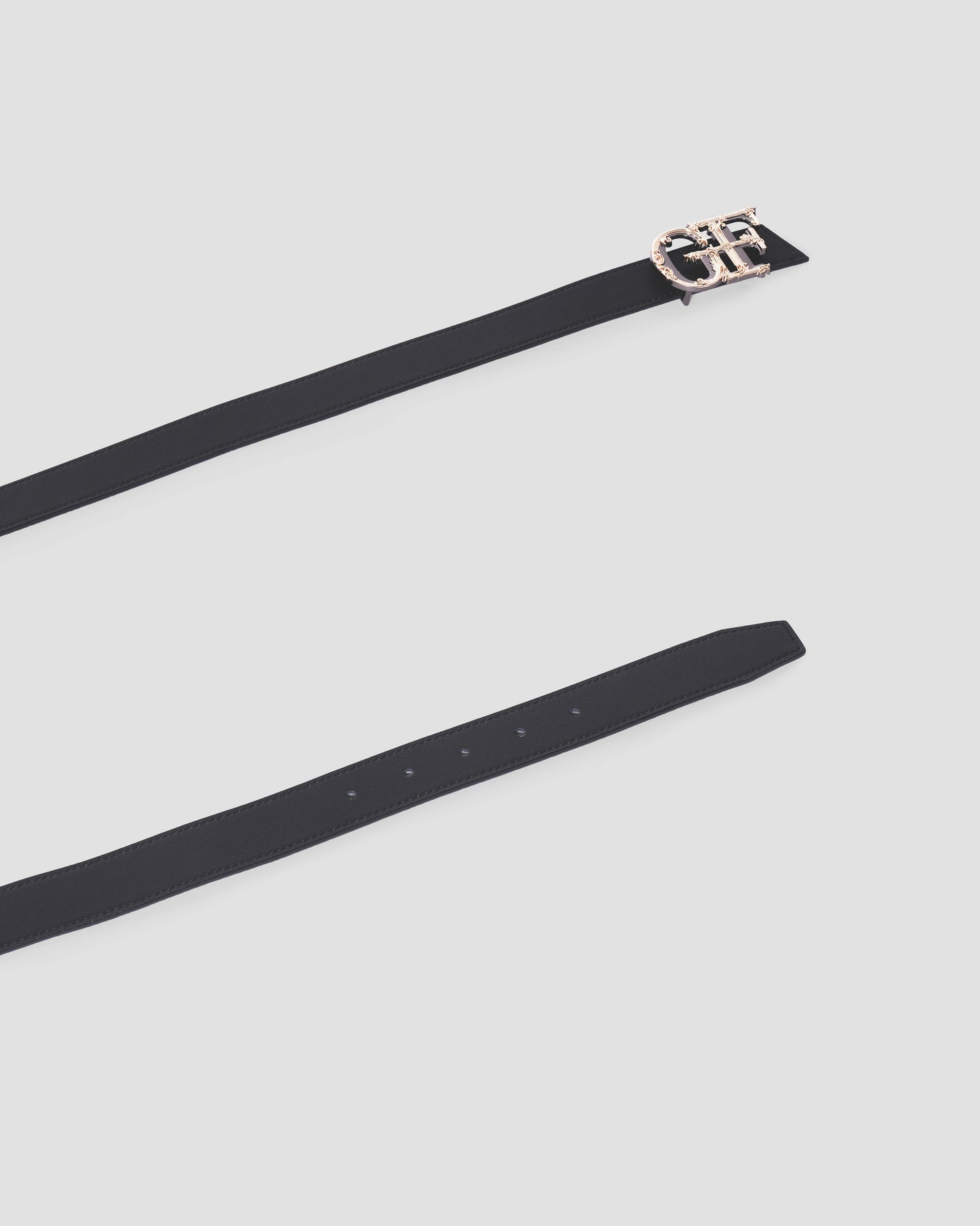 Baroque Logo Leather Belt
