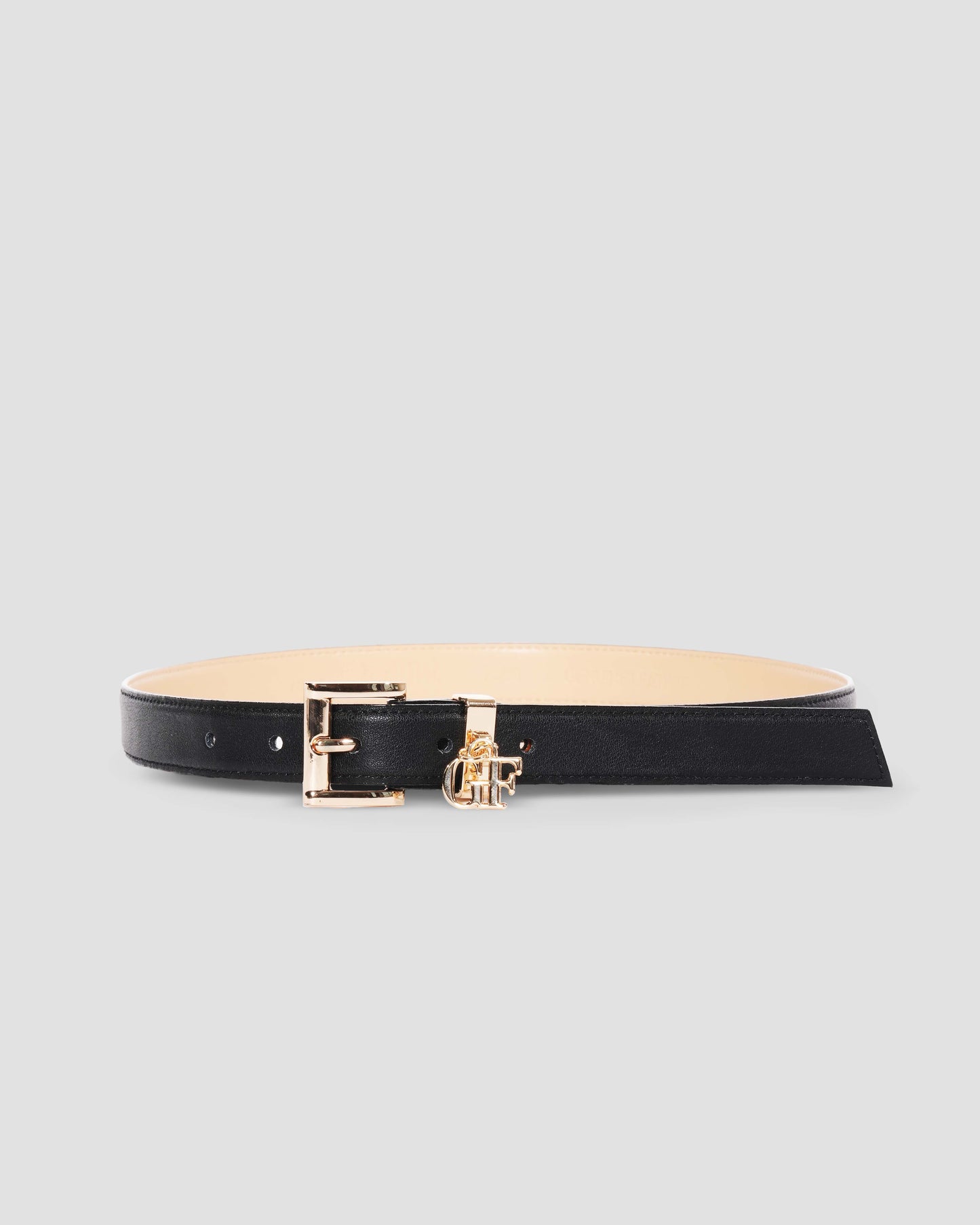 Logo Charm Leather Belt