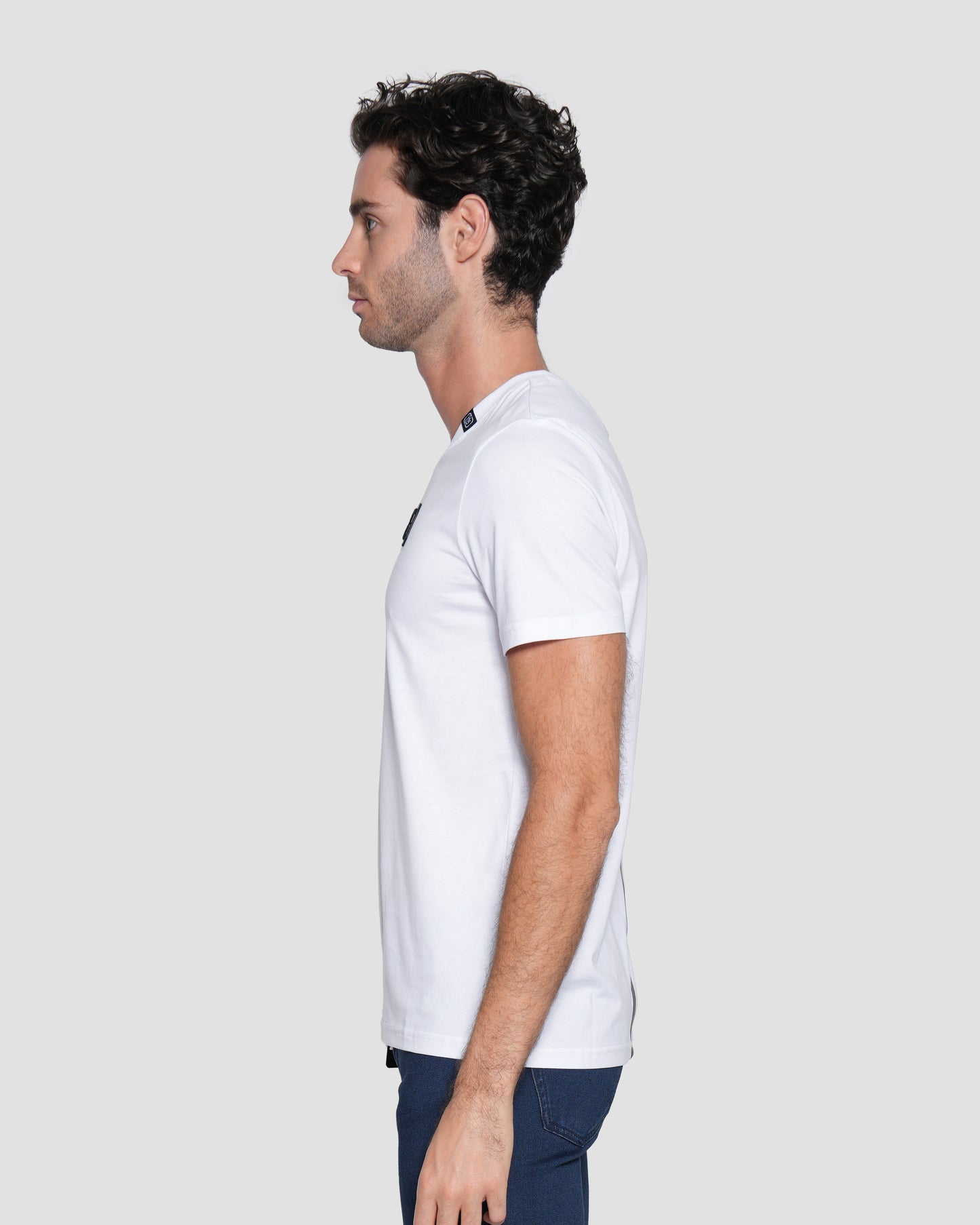 Vertical Brand Printed Back T-Shirt