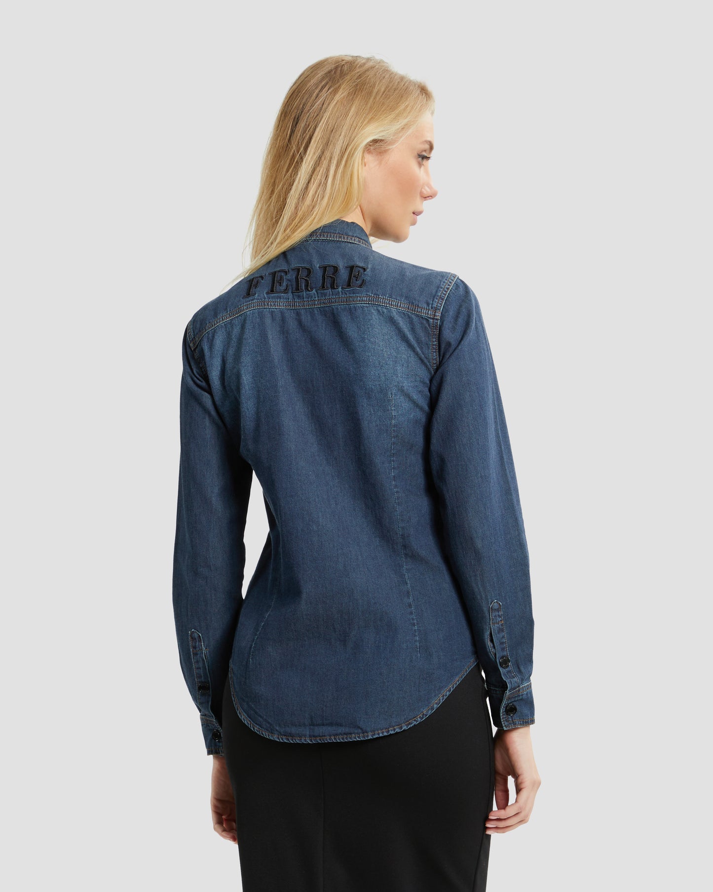 Embroidered Denim Shirt