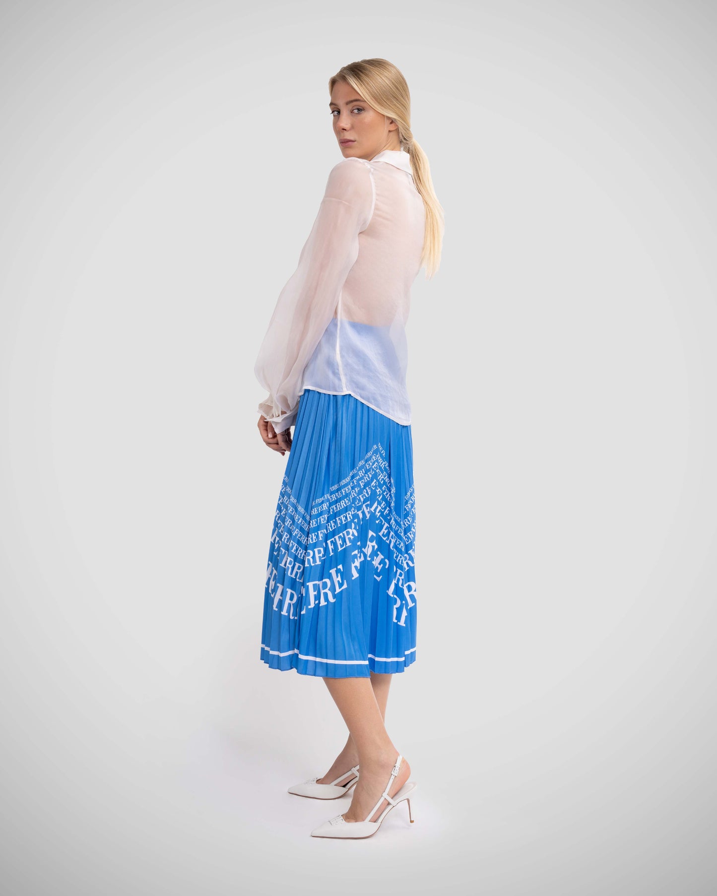 White Sheer Silk Shirt