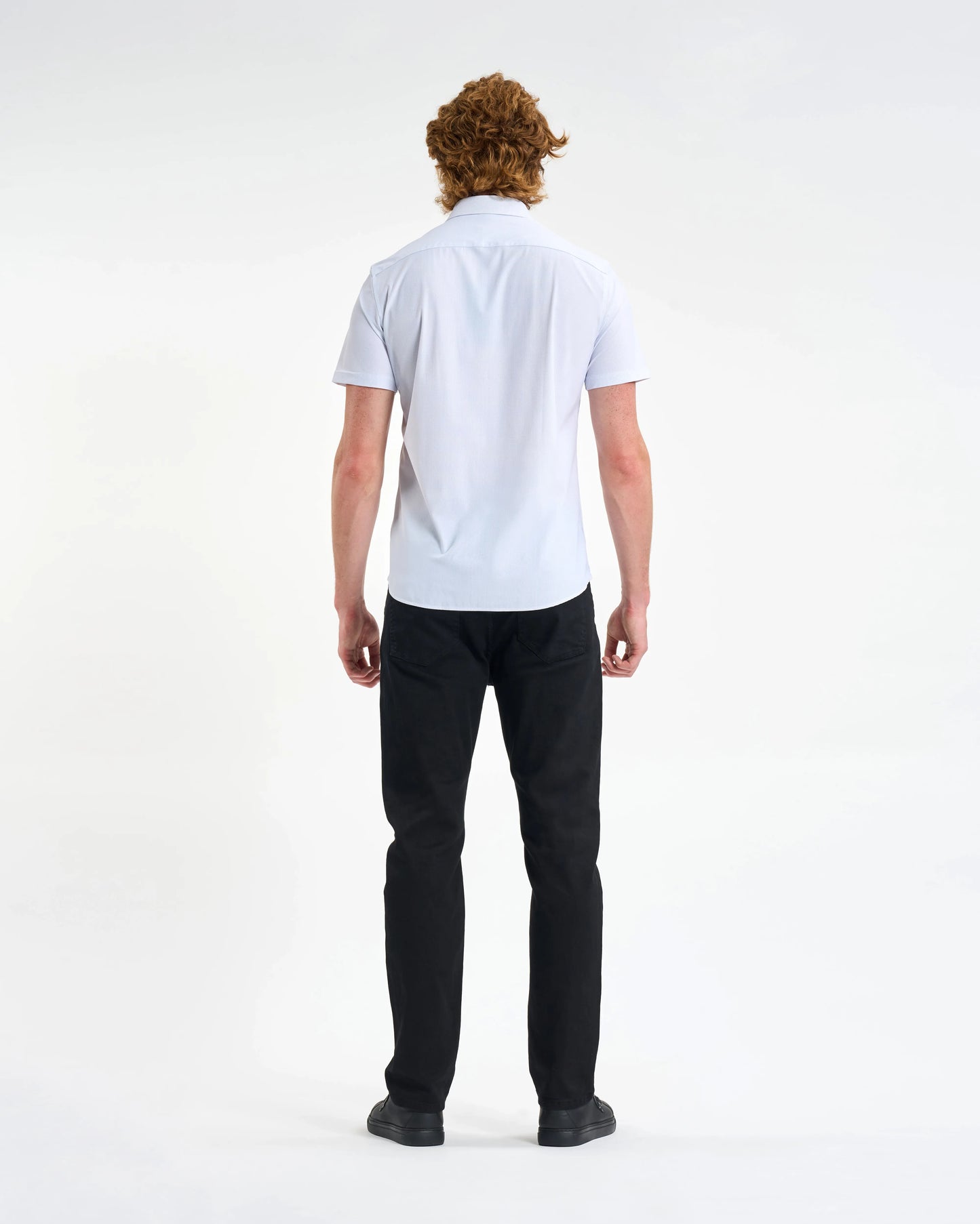 Sky Blue Micro-Dot Short-Sleeve Shirt