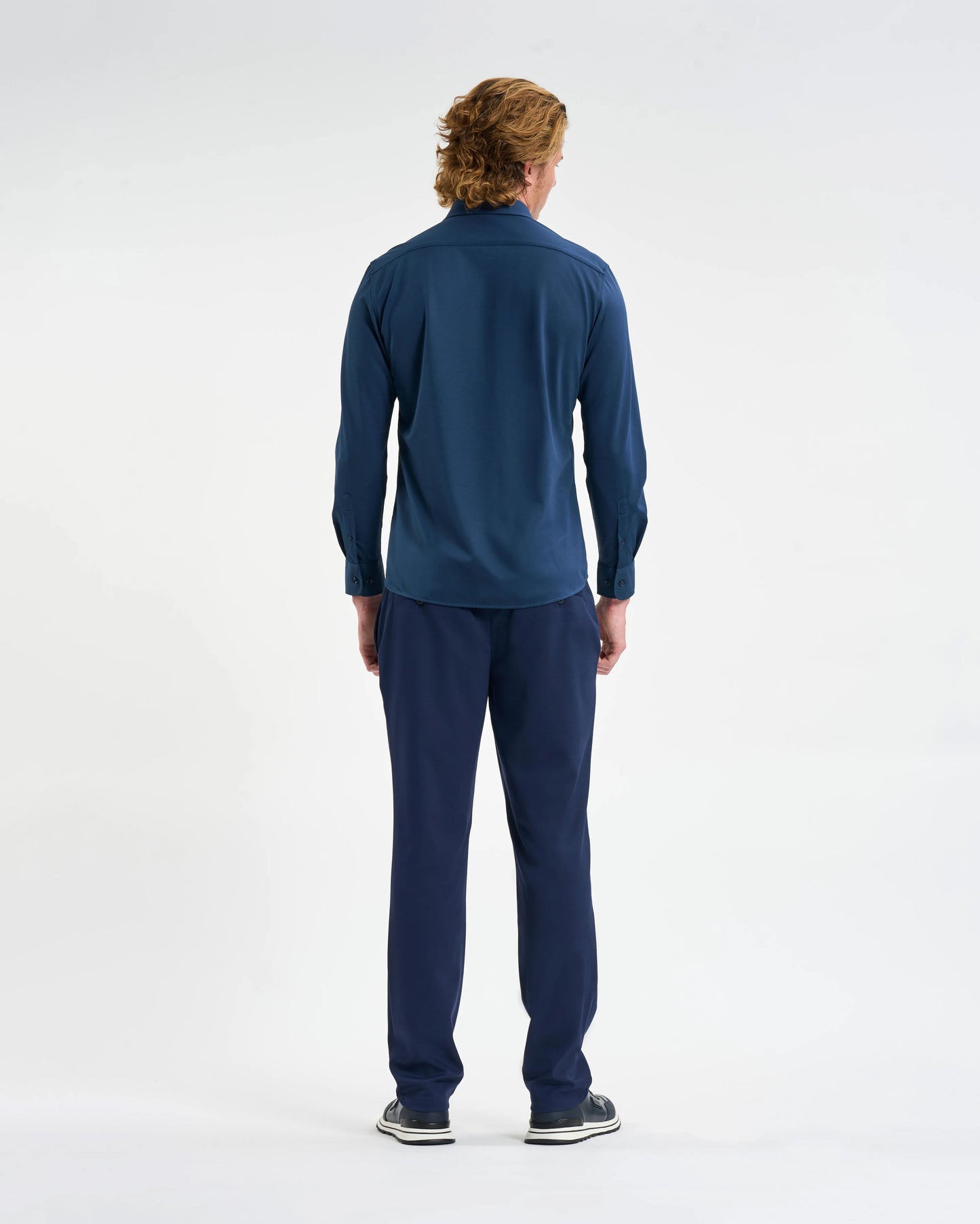 Deep Indigo Emblem Long-Sleeve Shirt