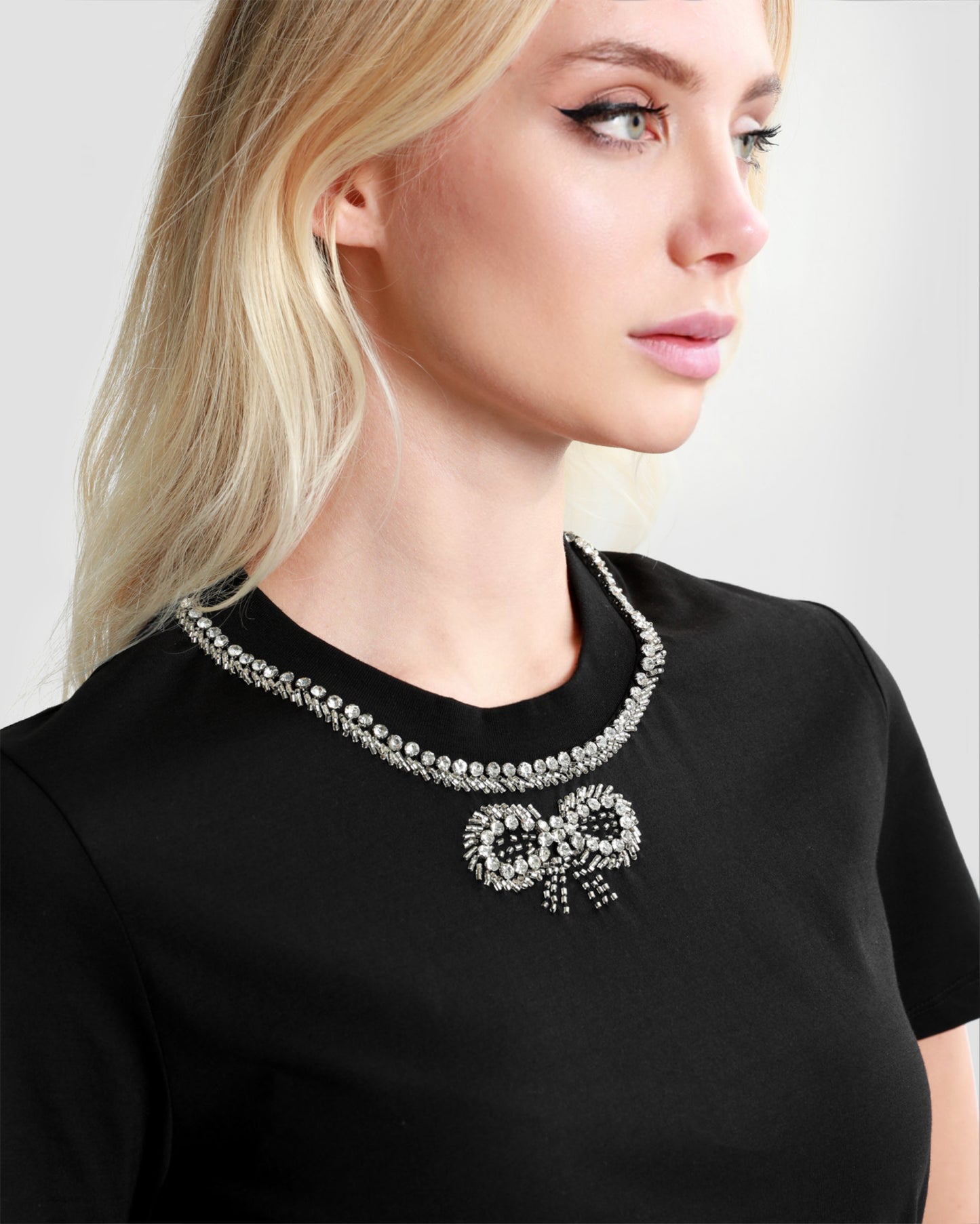 Embellished Black T-Shirt