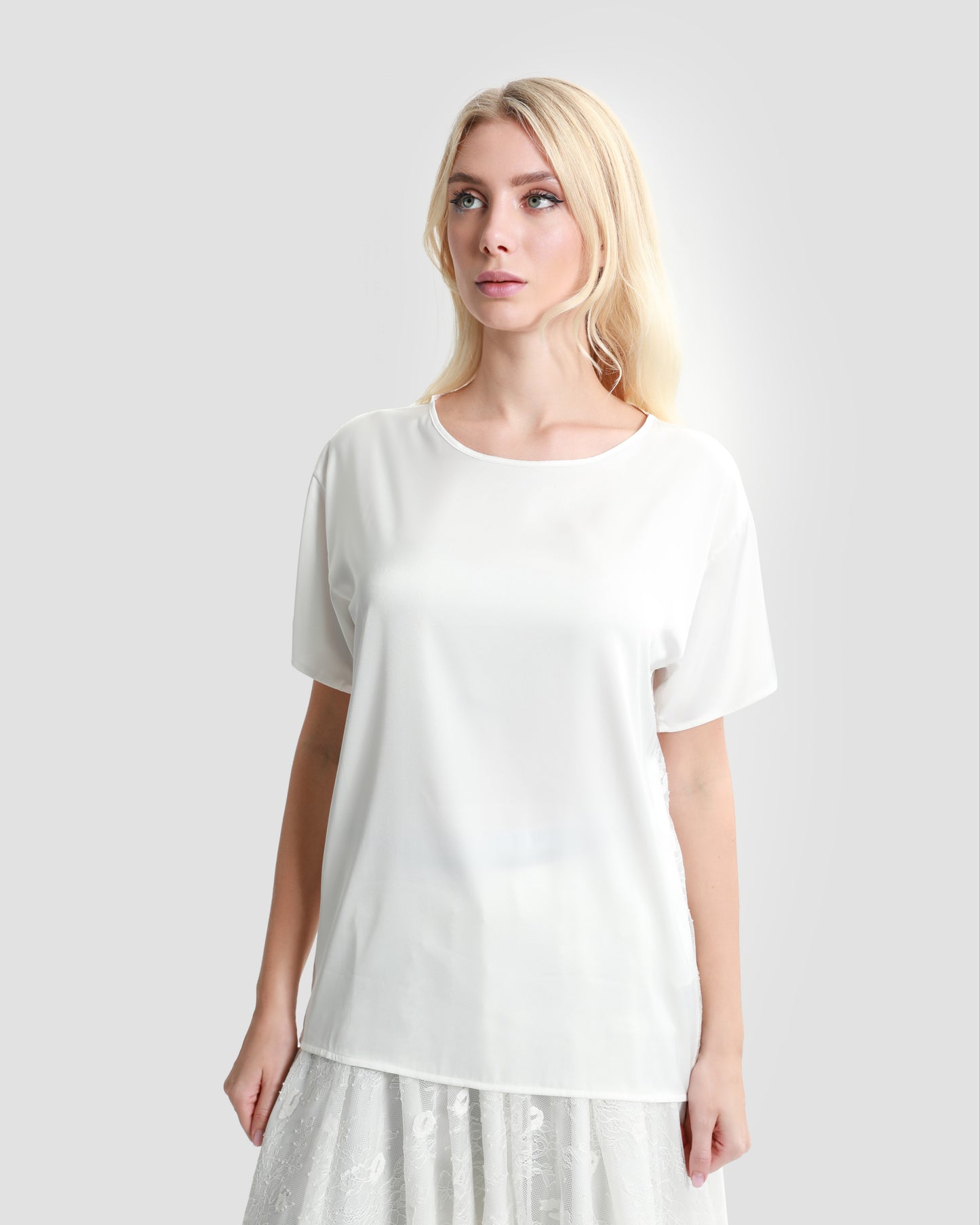 Lace Back Panelled T-Shirt