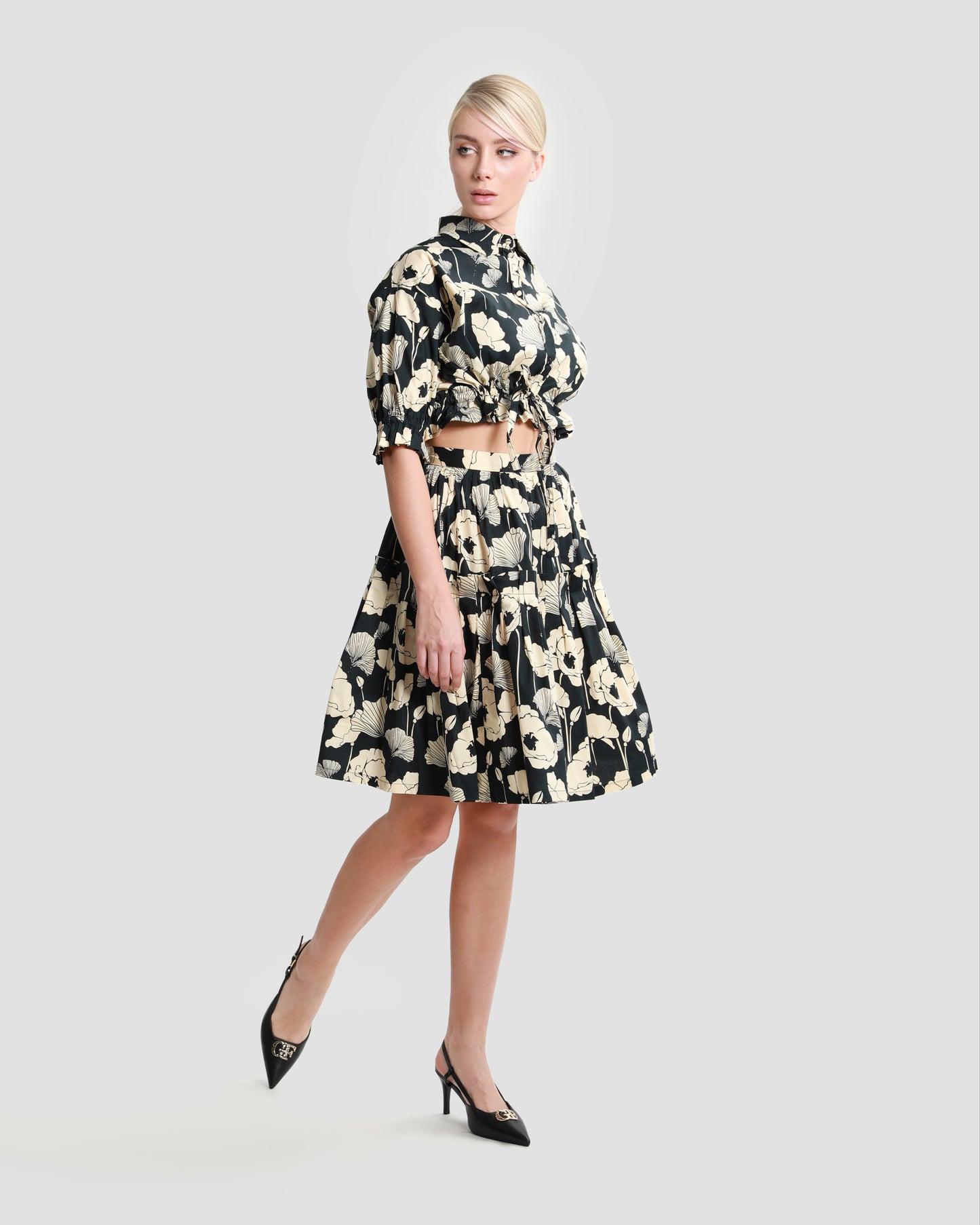 Poppy Floral Tie Top