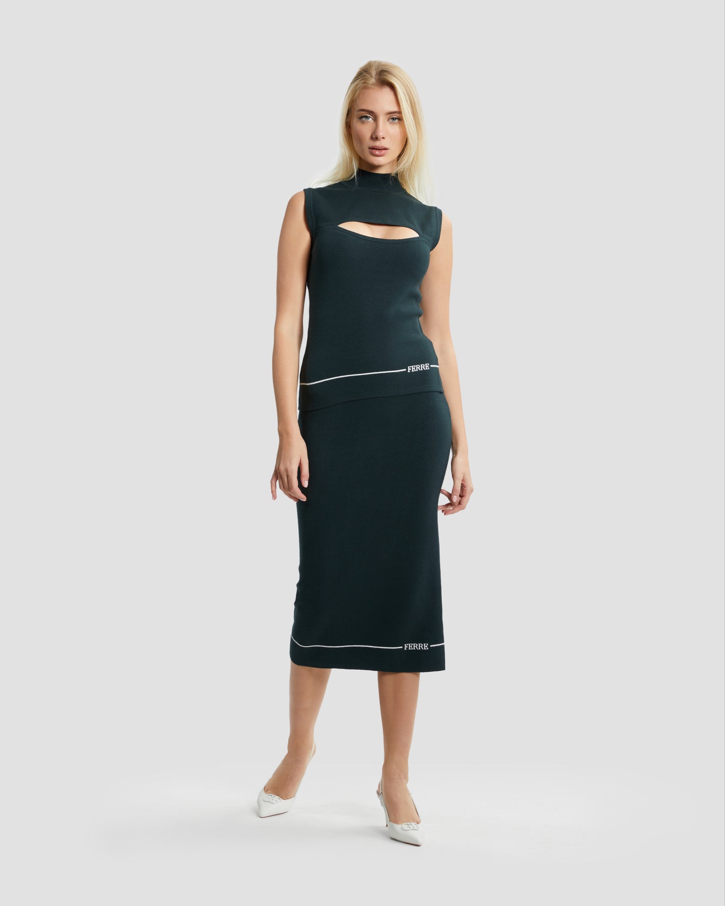 Cut-out Front Sleeveless Top