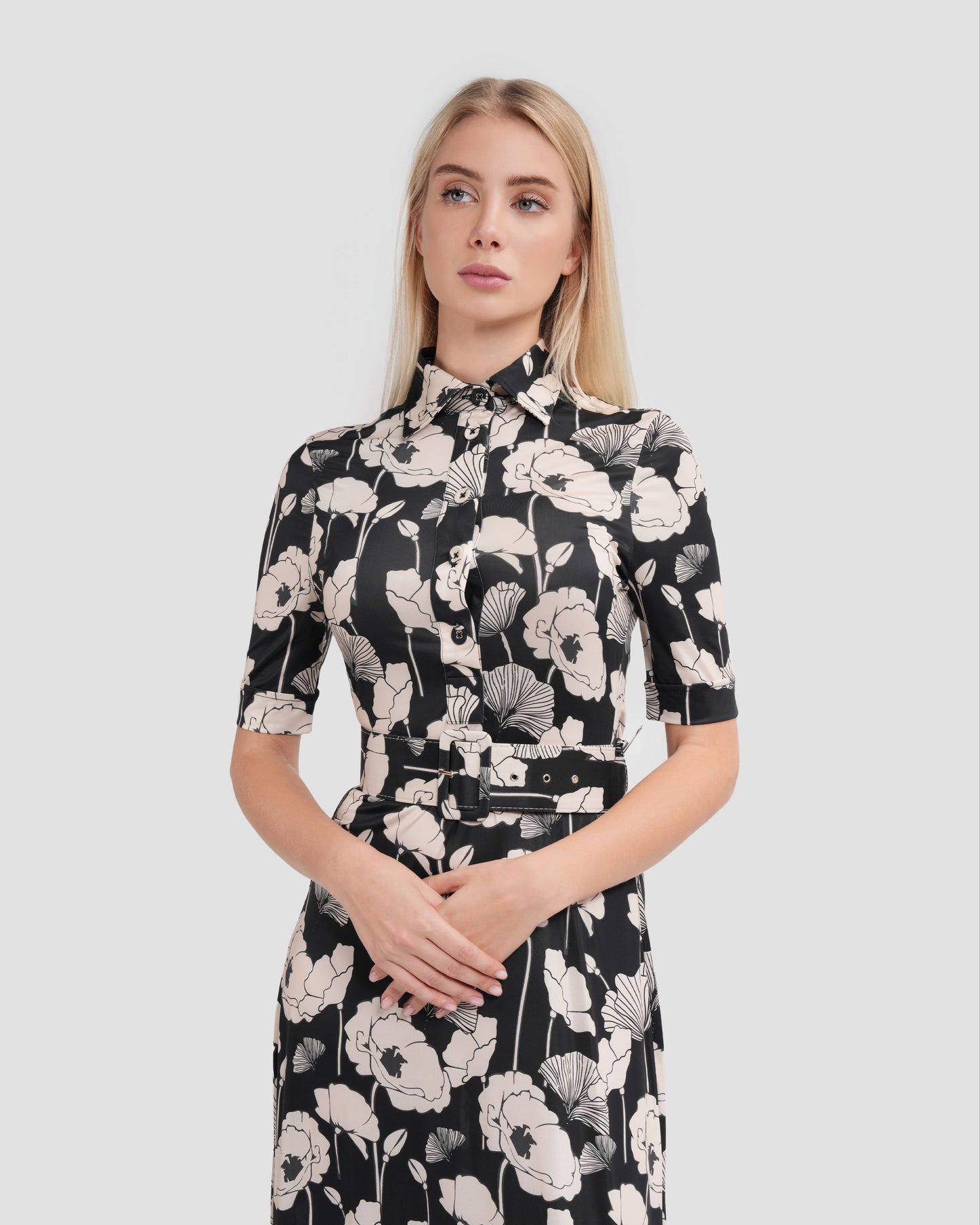 Poppy Floral Belted Maxi Dress