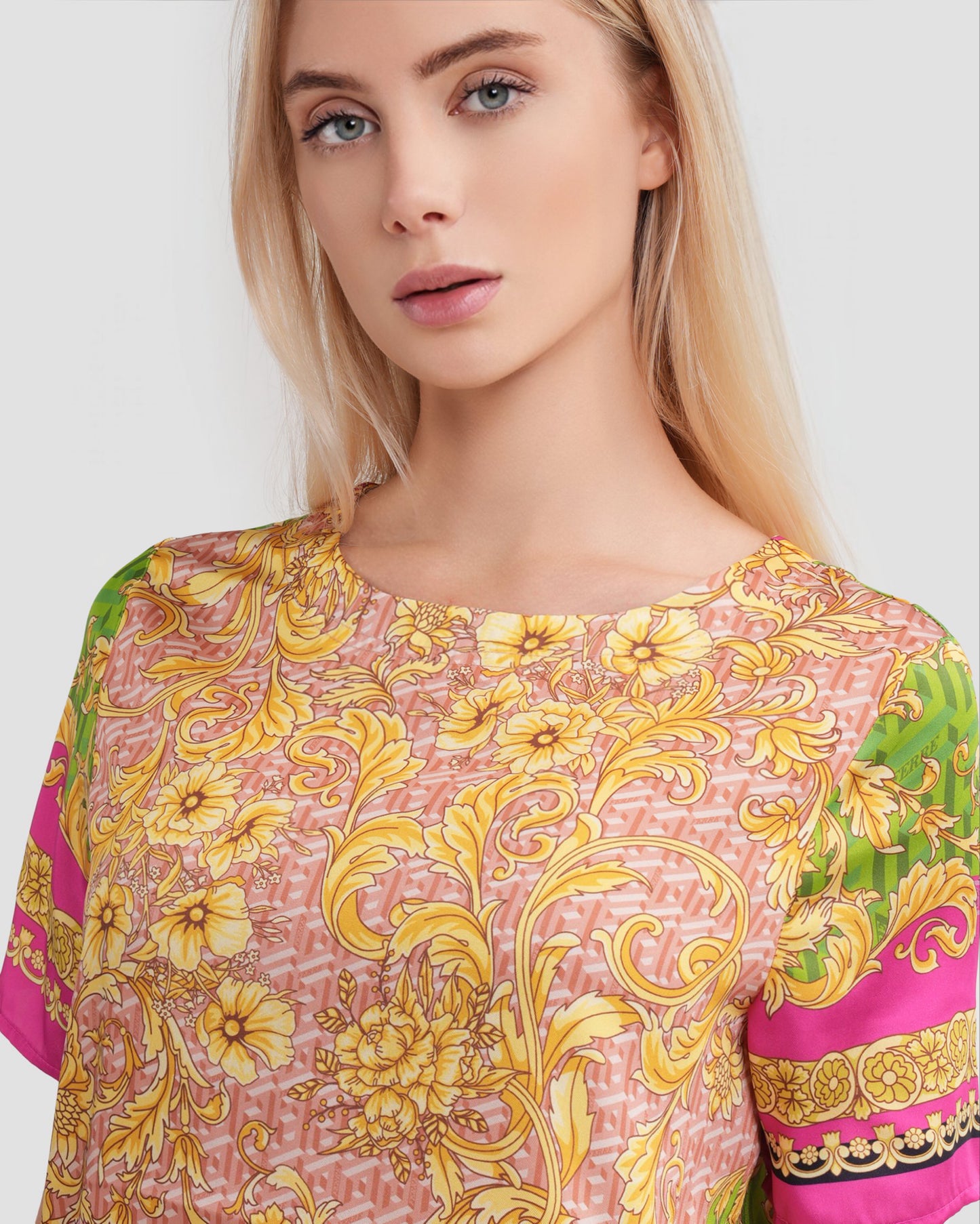 Geometric Baroque Print Top
