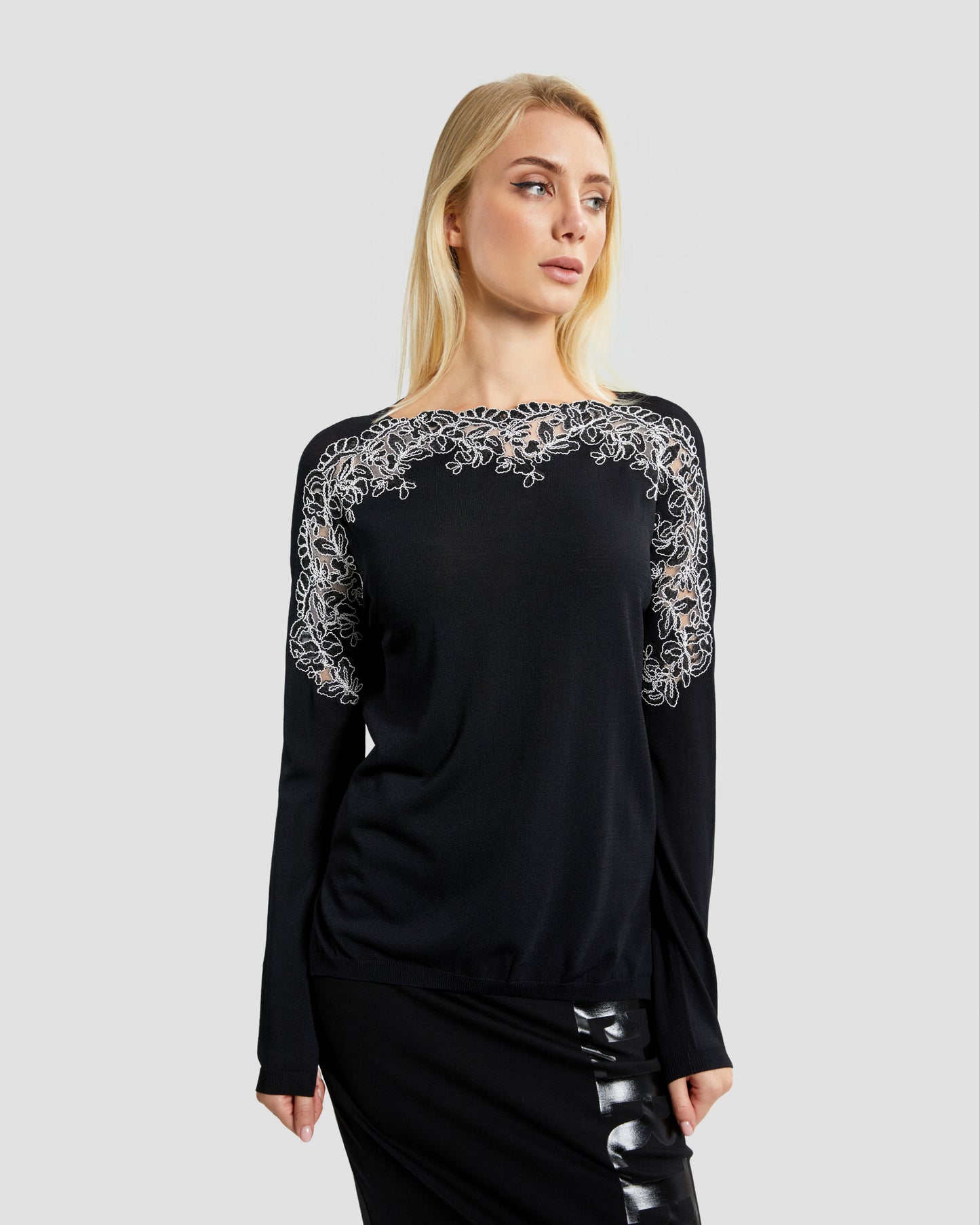 Floral Laced Knitwear