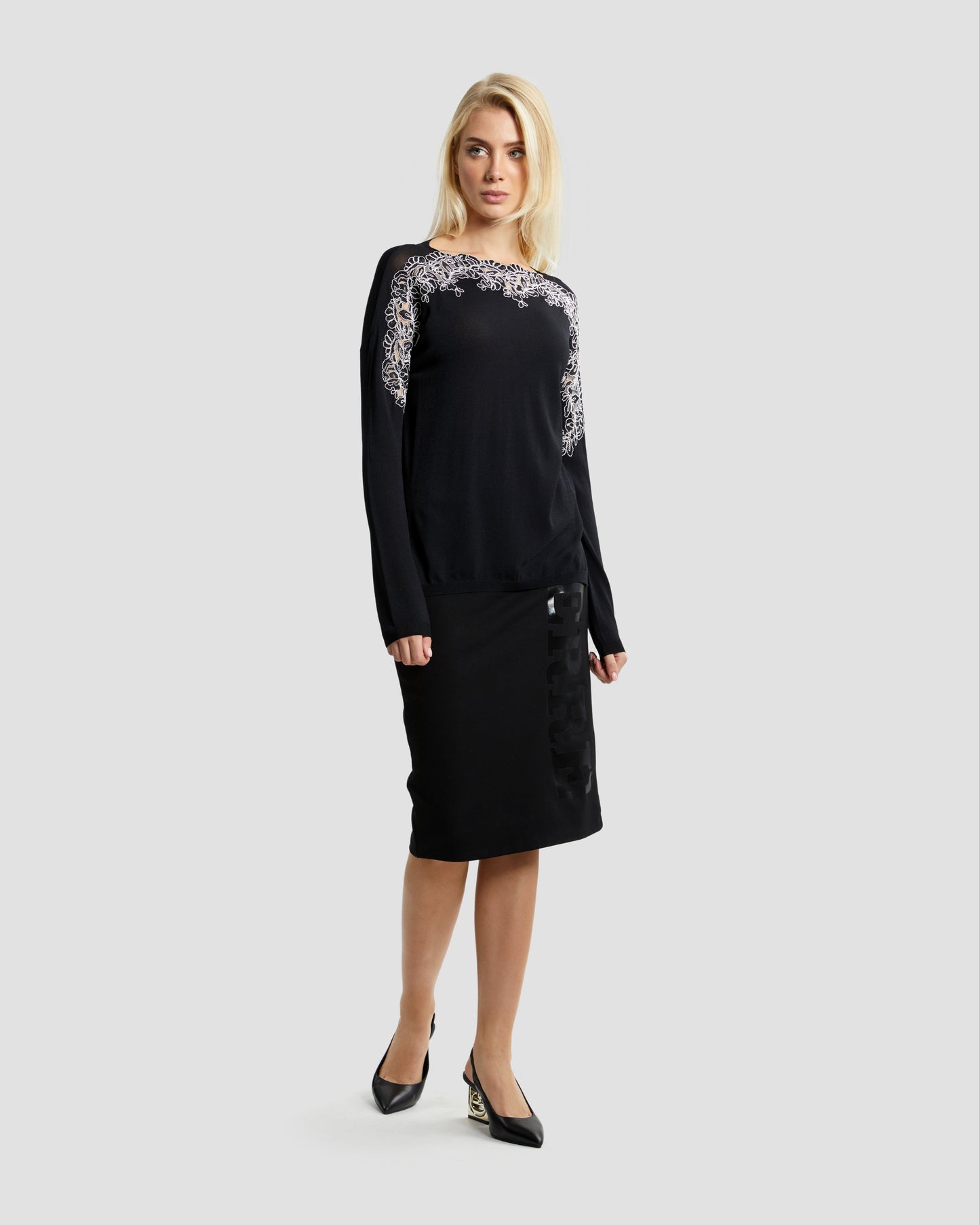 Floral Laced Knitwear