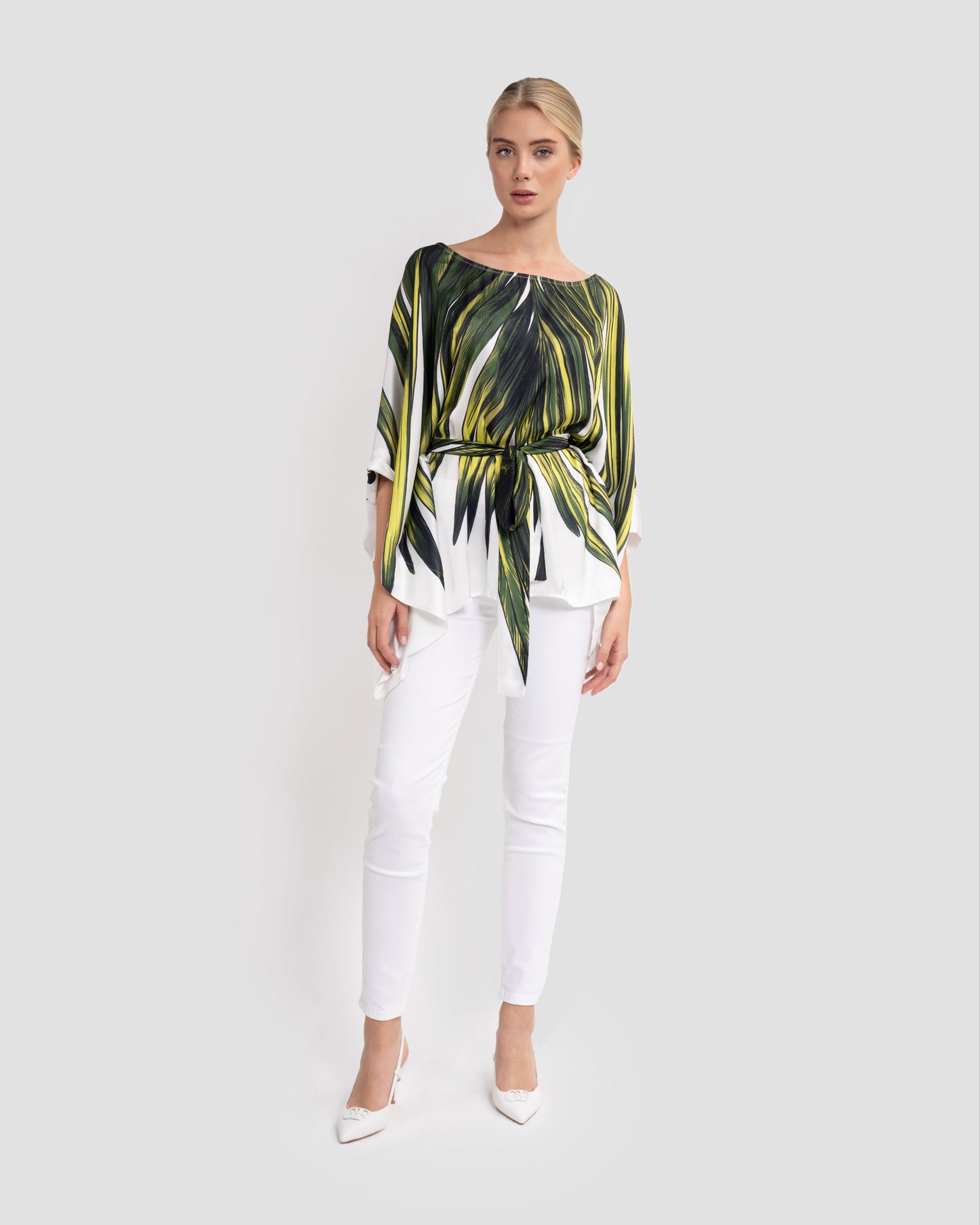 Palm Leaf Printed Blouse