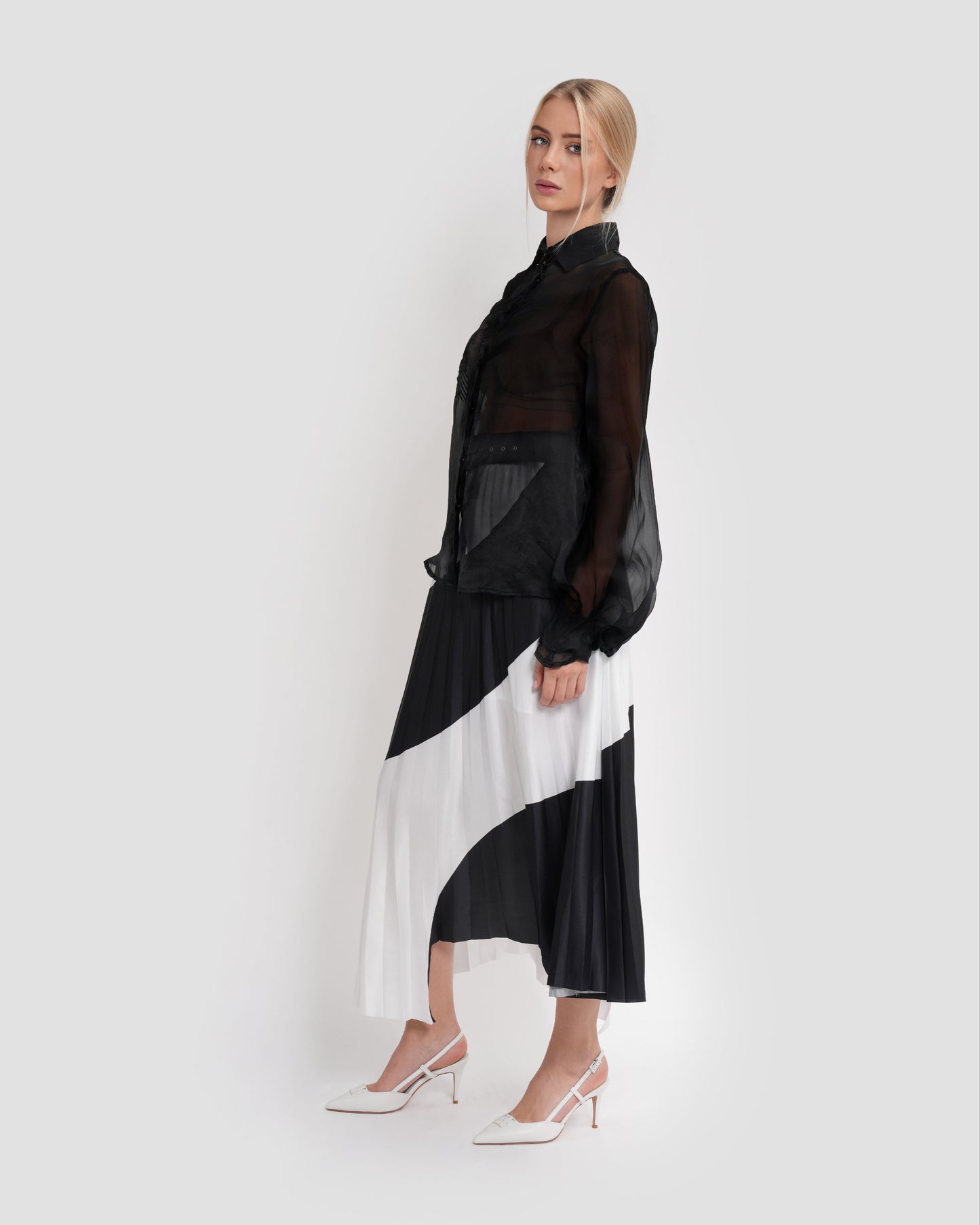 Black Sheer Silk Shirt