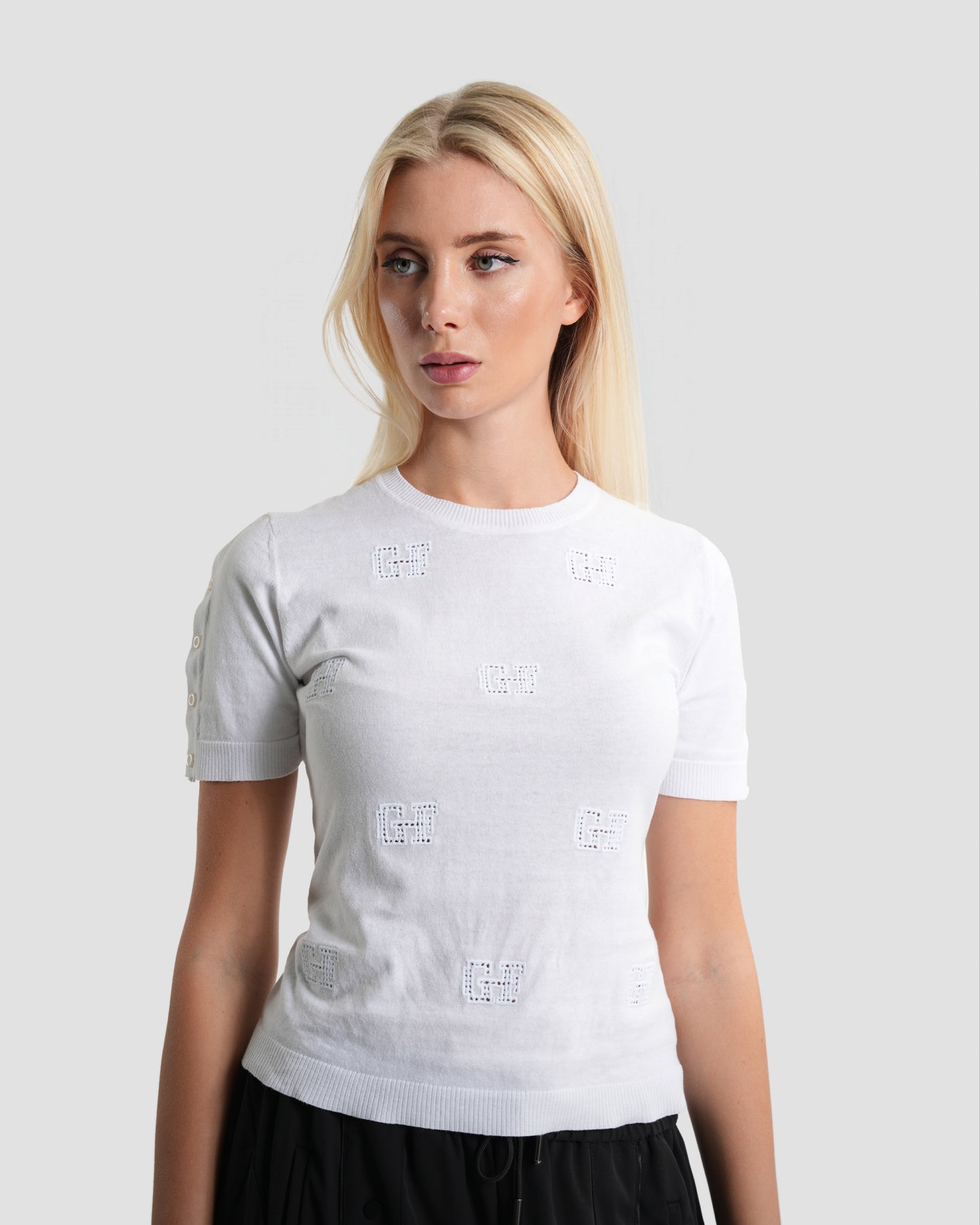 Broderie Anglaise Knit Top